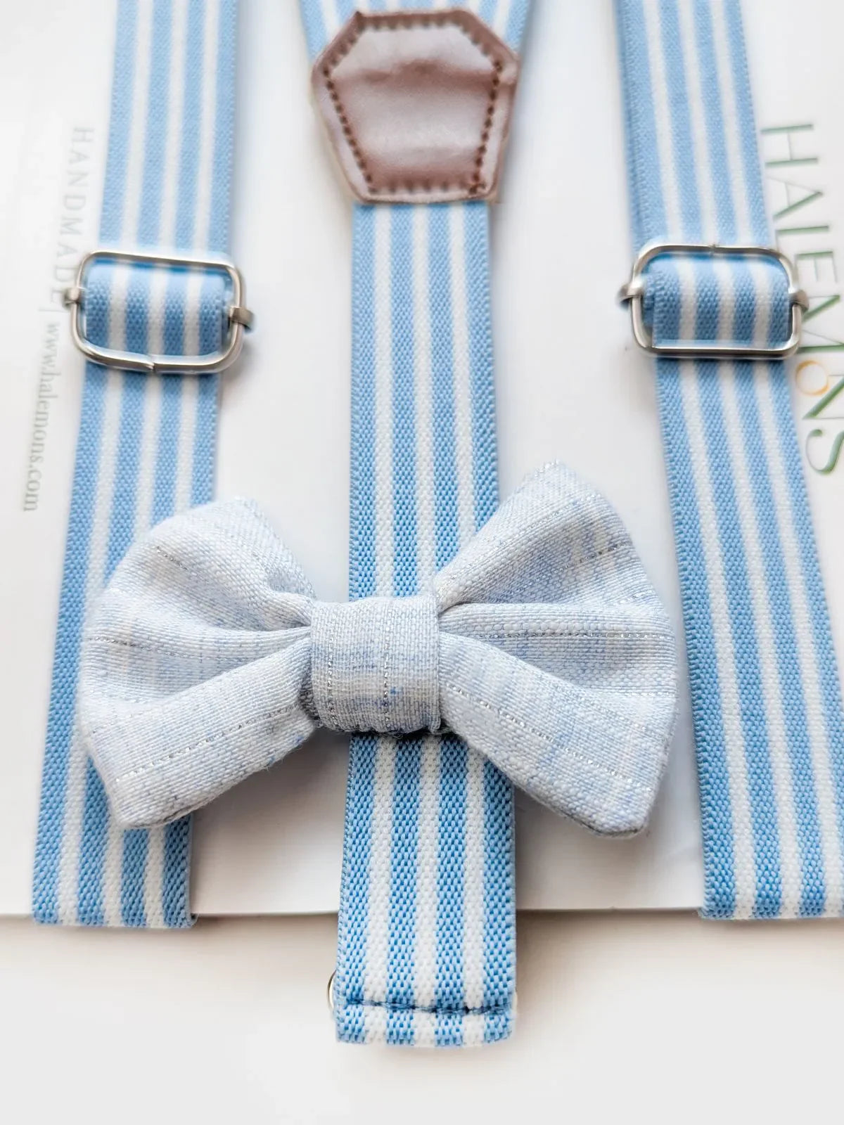 Sky Striped Elastic Suspender