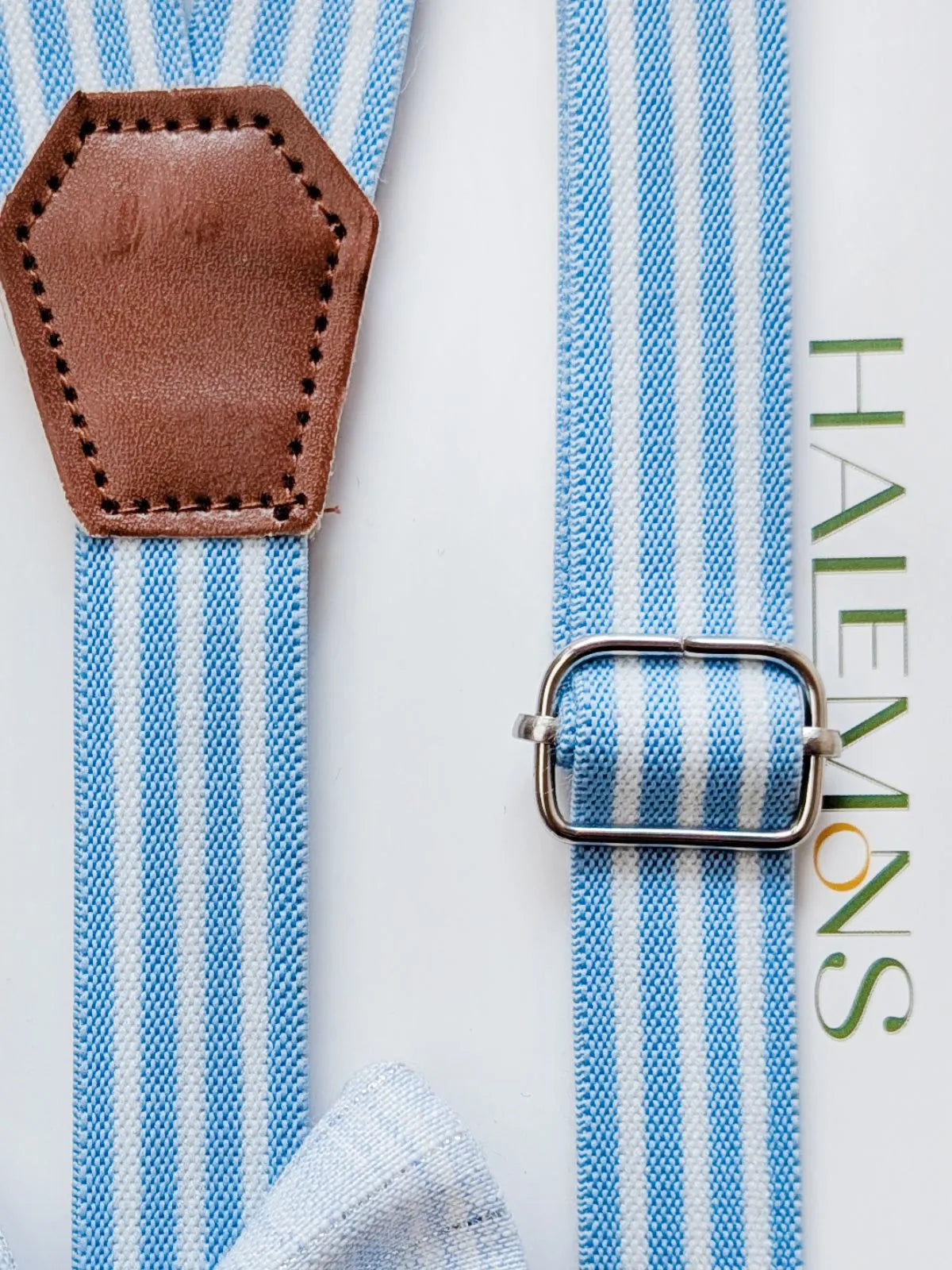 Sky Striped Elastic Suspender