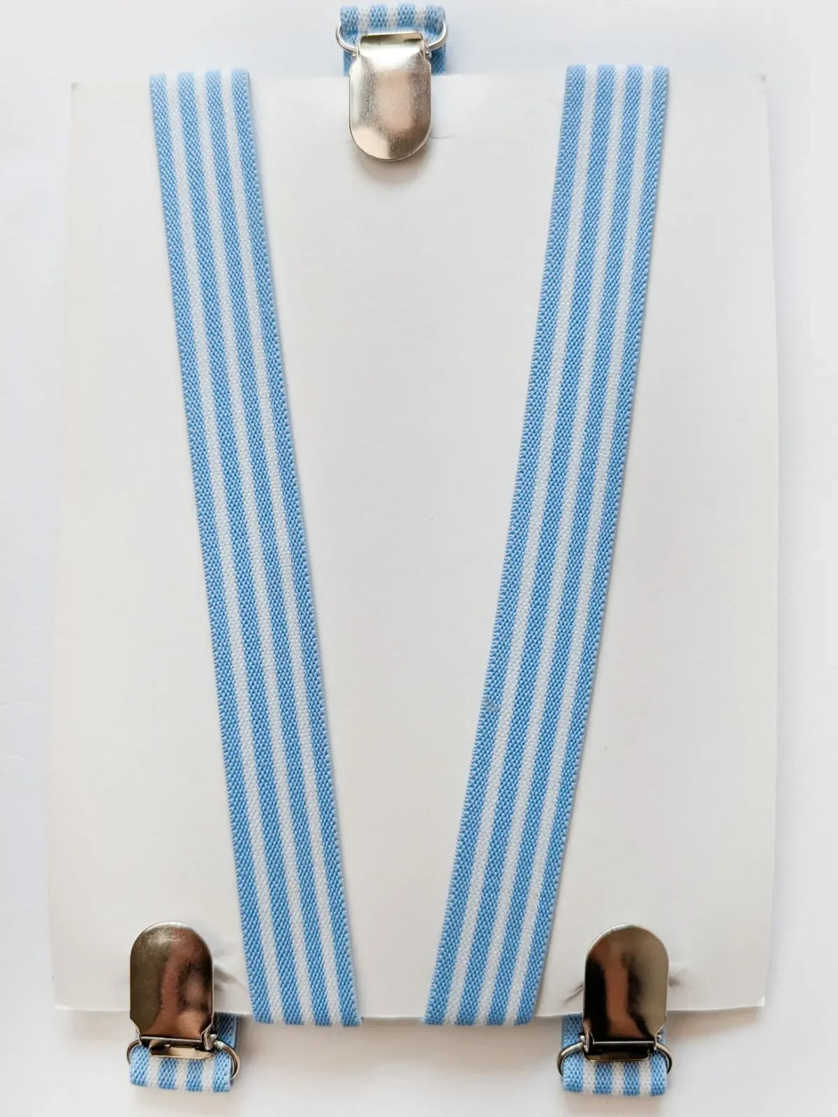 Sky Striped Elastic Suspender