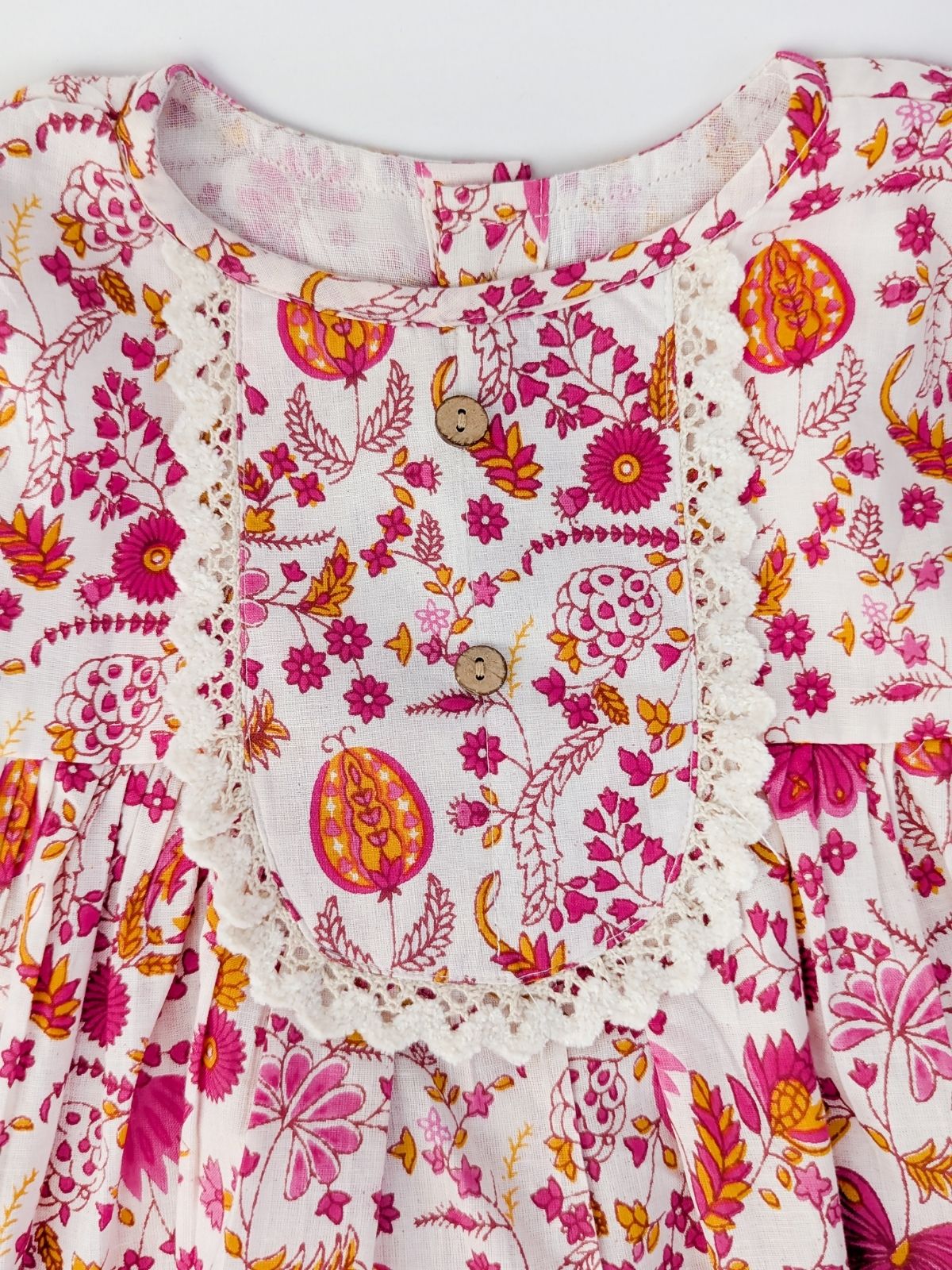 Pink Pleated Floral Mia Top Bottom Set