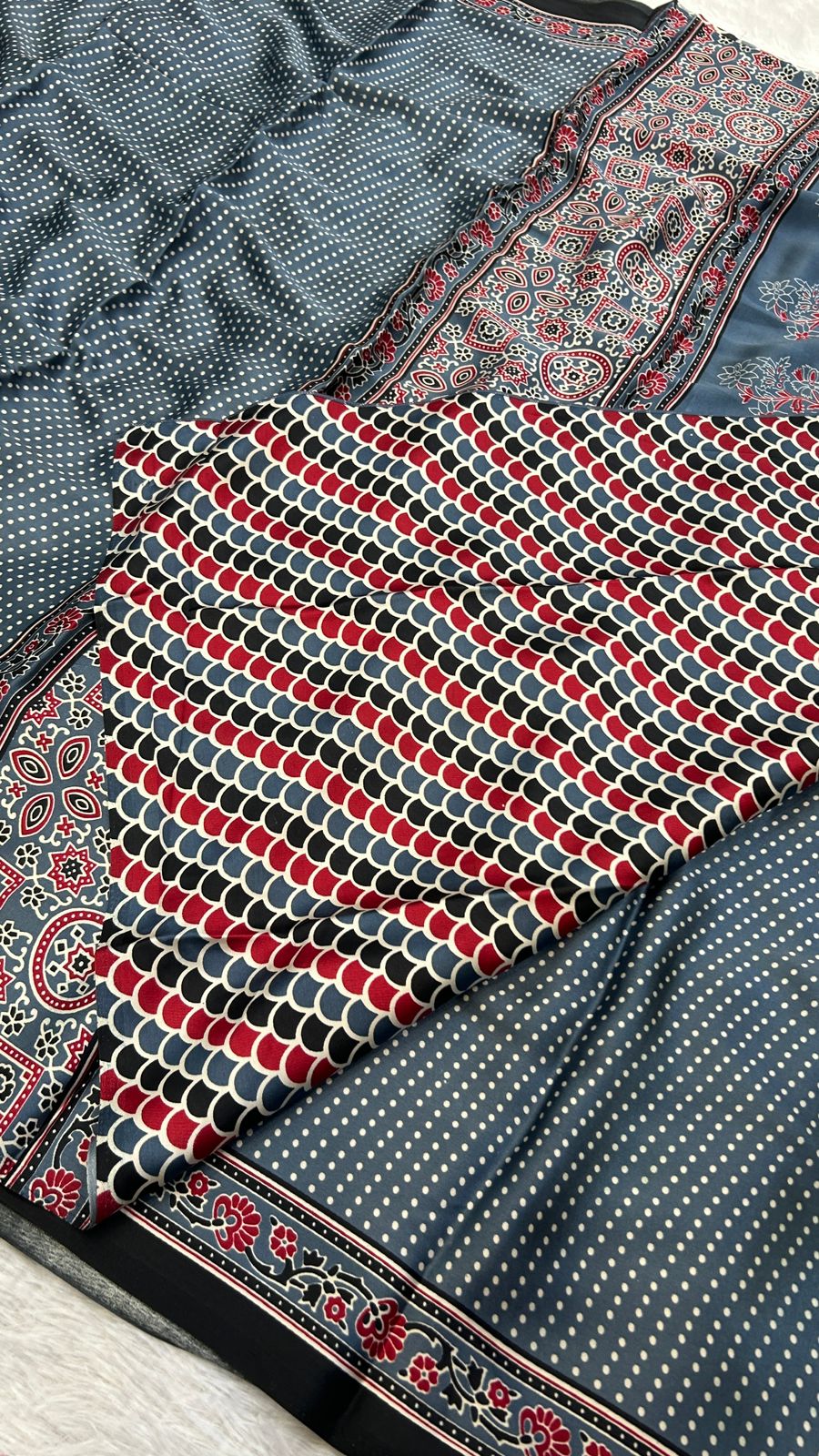 Summer Special Ajrakh Collection Saree (105)