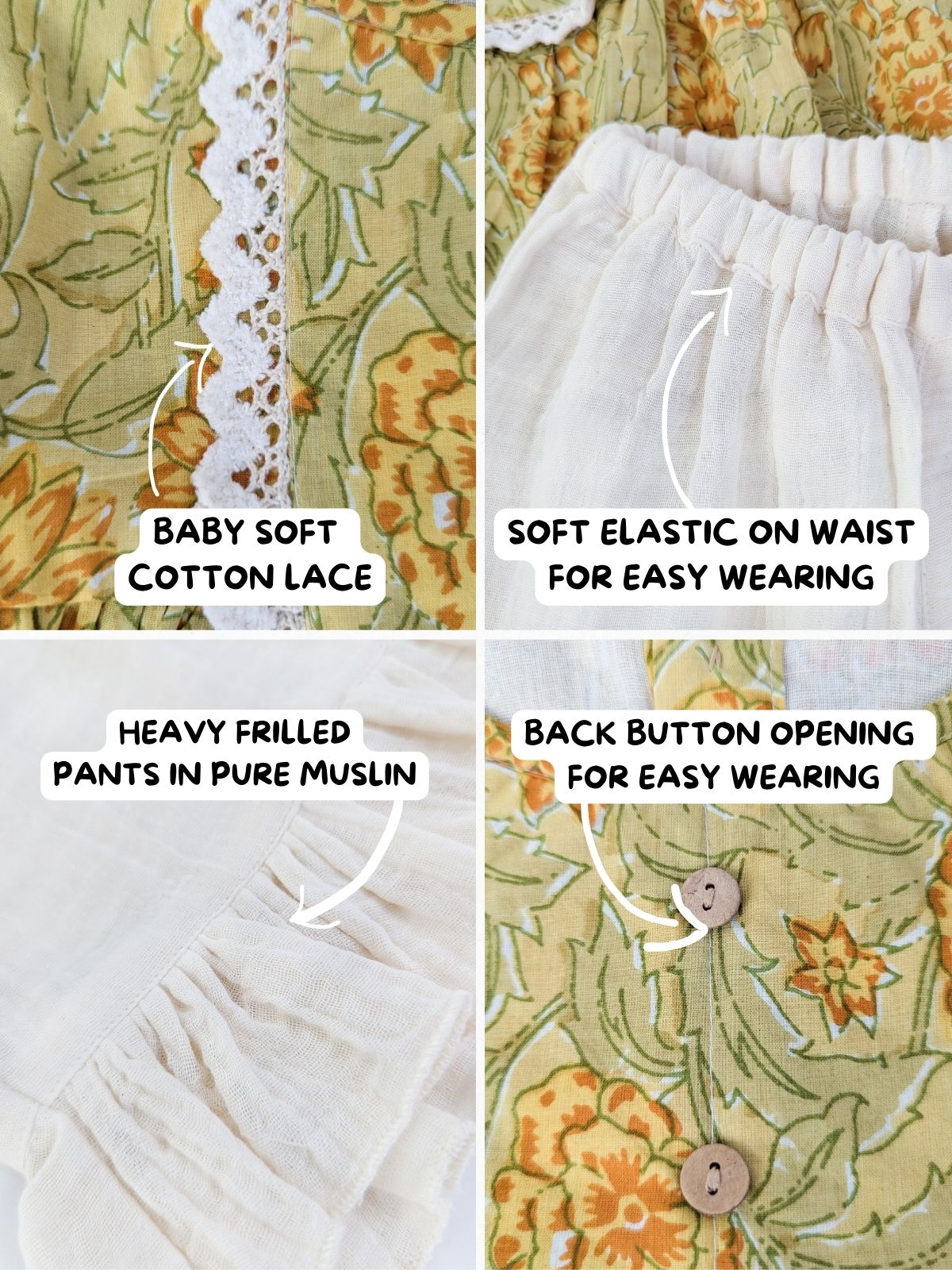 Pure Cotton Olivia Top Bottom Set