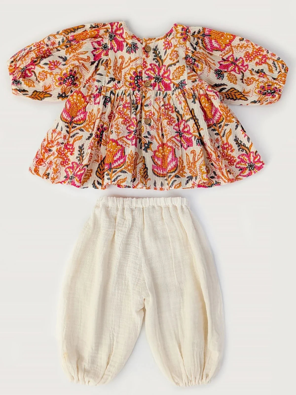Sophia Summer Pure Cotton Little Girl Top Bottom Set