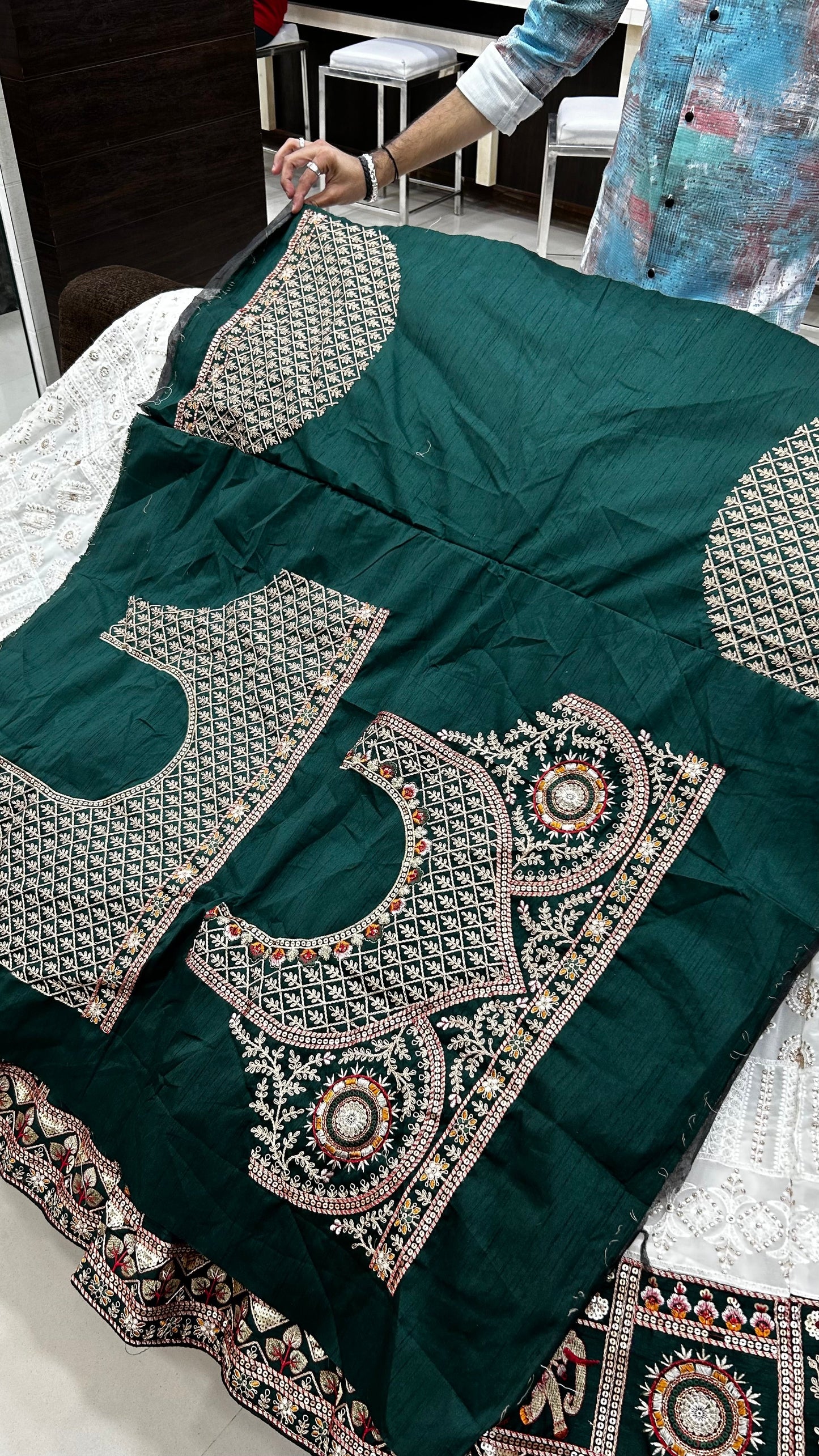 White Dola Silk With Bandhani Duppta Lehanga Choli