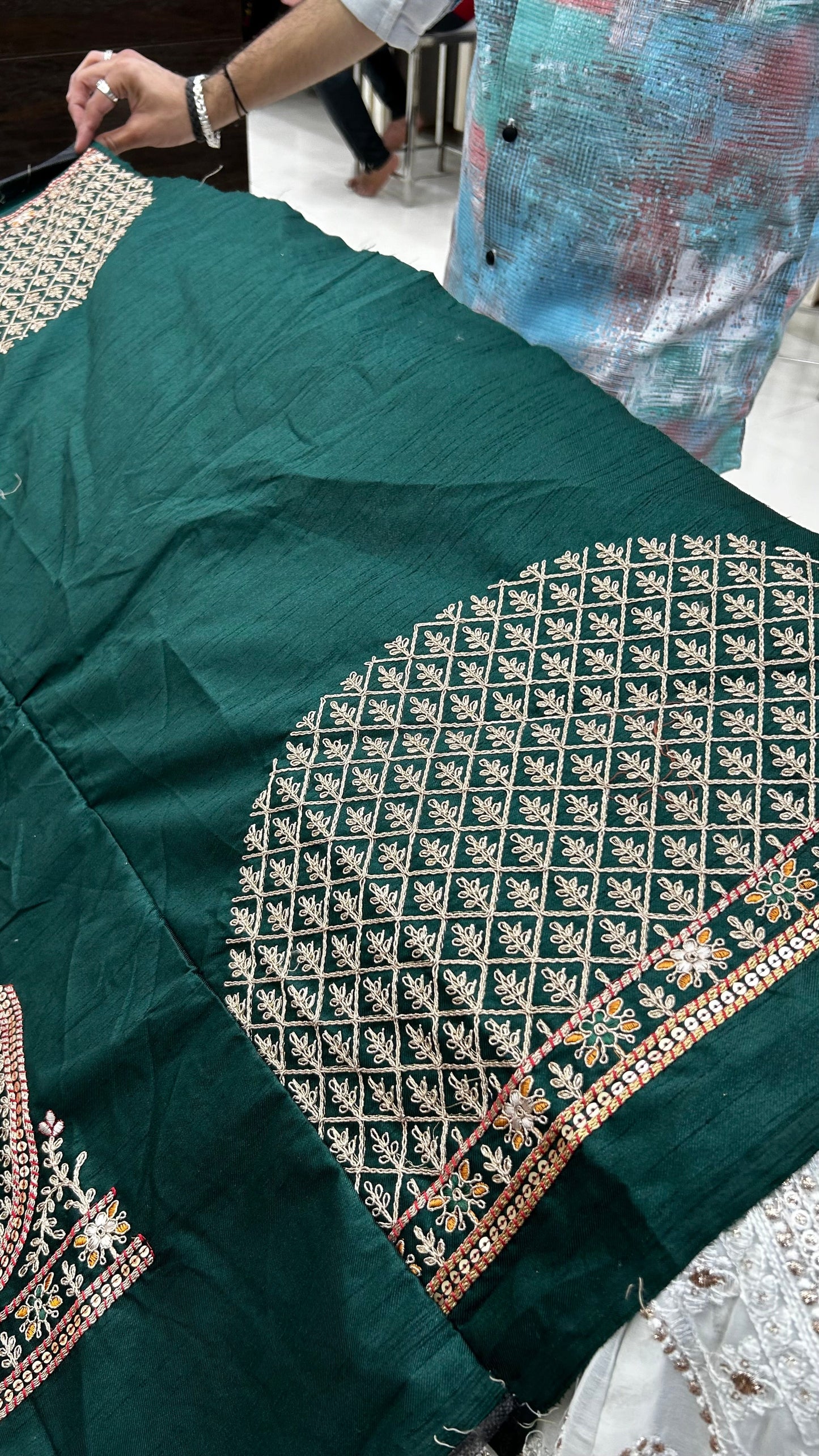 White Dola Silk With Bandhani Duppta Lehanga Choli