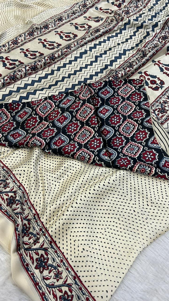 Summer Special Ajrakh Collection Saree (106)