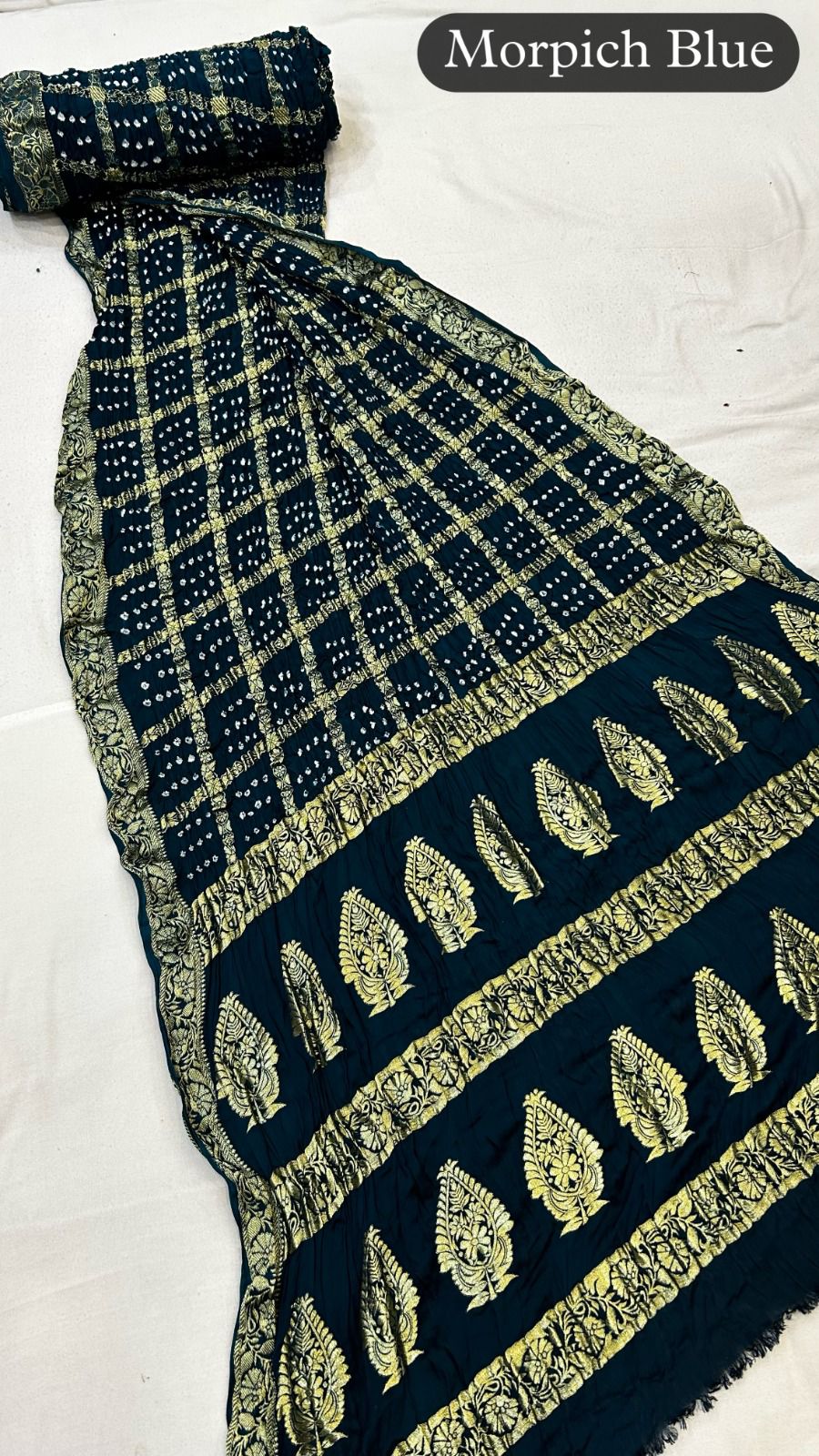 Gaji Silk Chex Bandhani