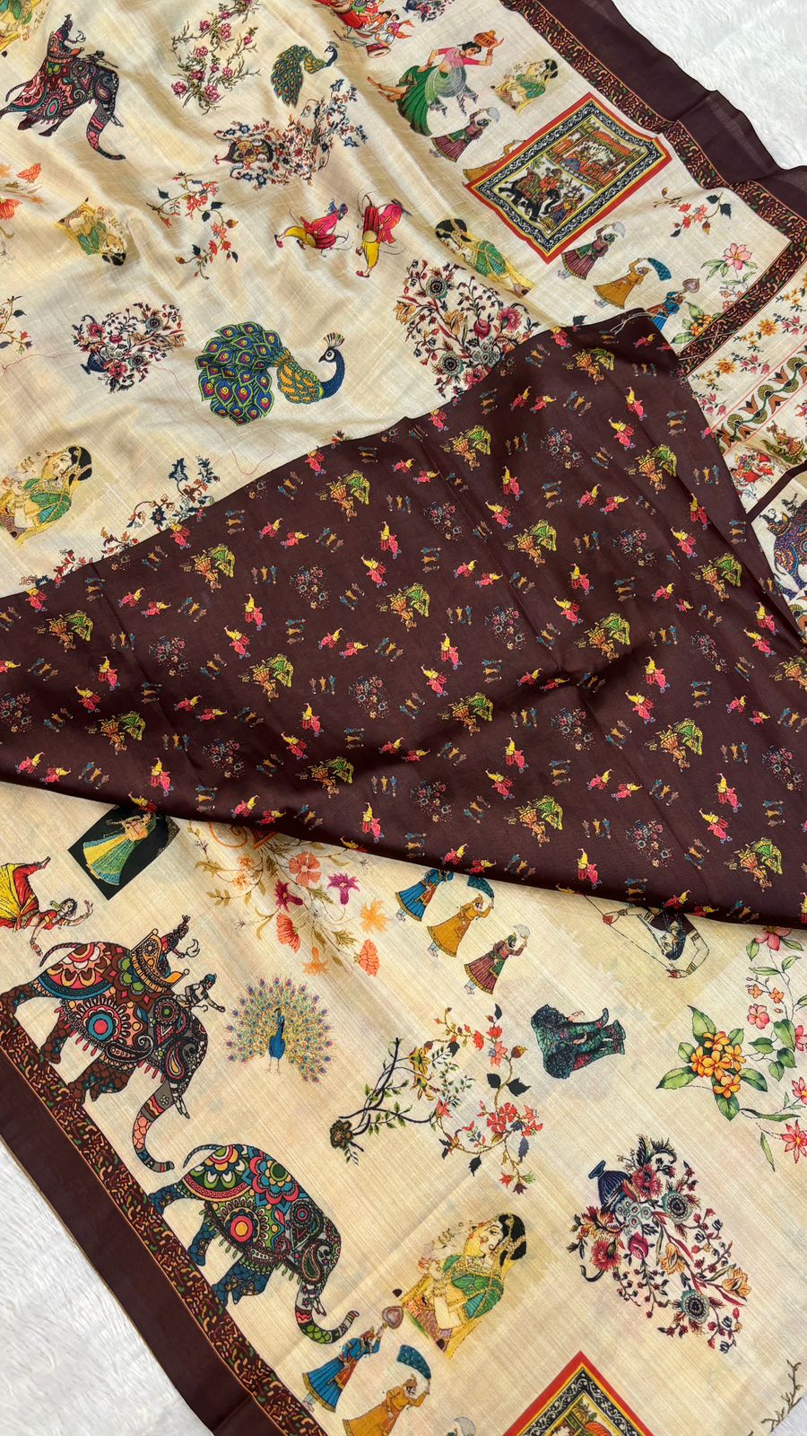 Tusser Silk Kalamkari Saree Vol.8