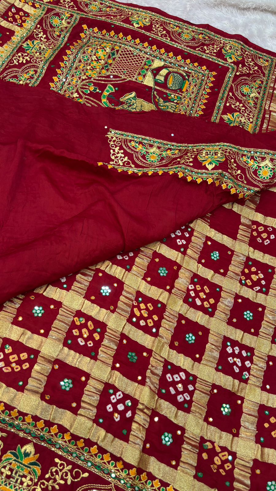 Traditional Gharchola Saree (798 Maroon)
