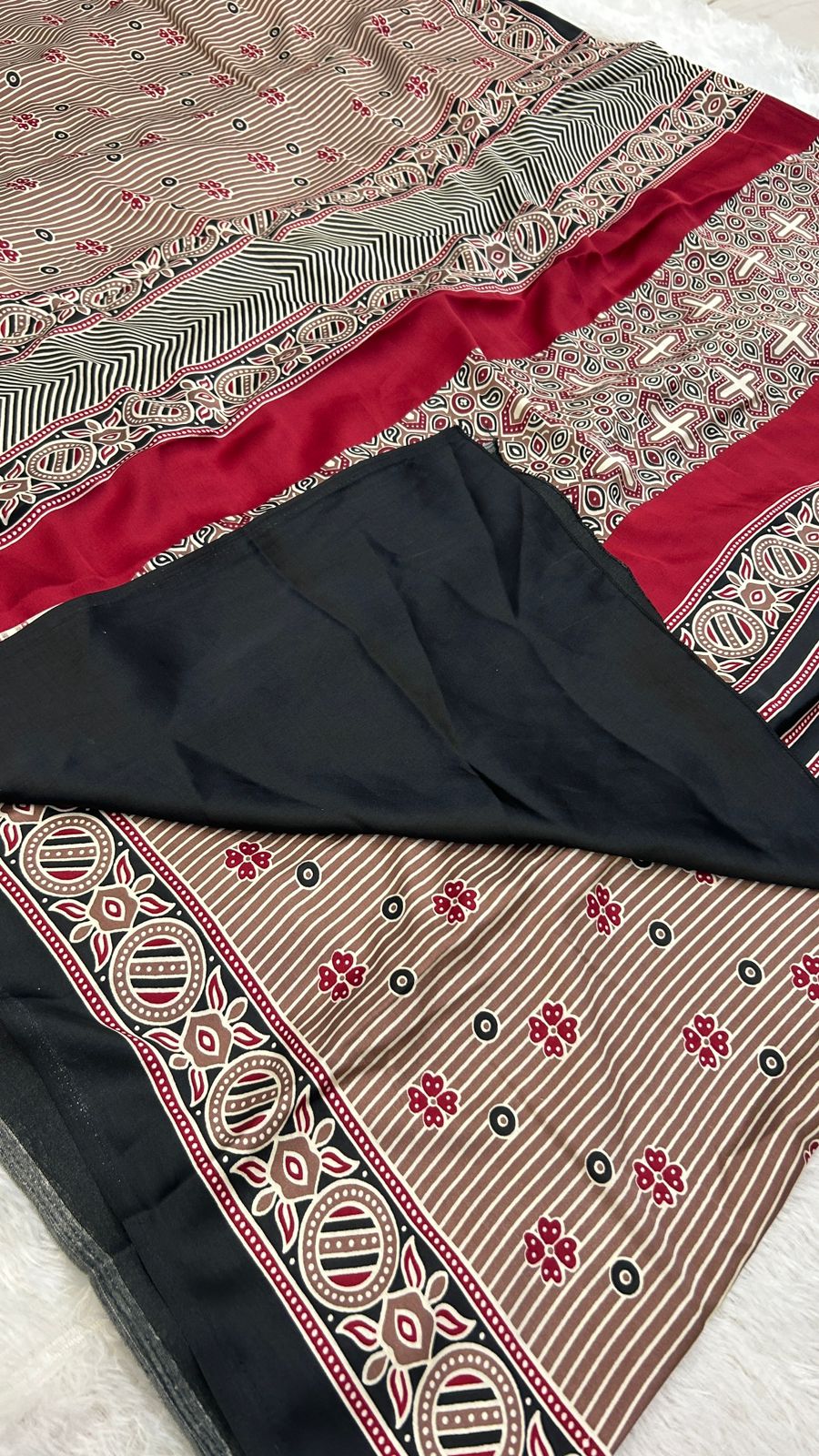 Summer Special Ajrakh Collection Saree (104)