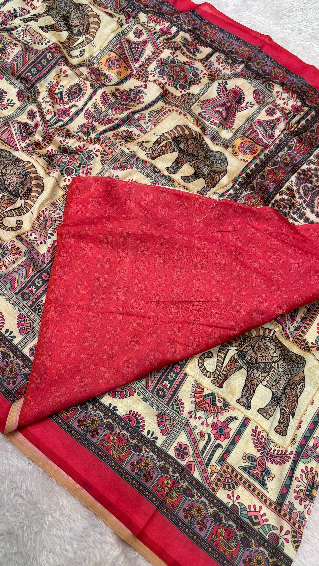 Tusser Silk Kalamkari Saree Vol.12