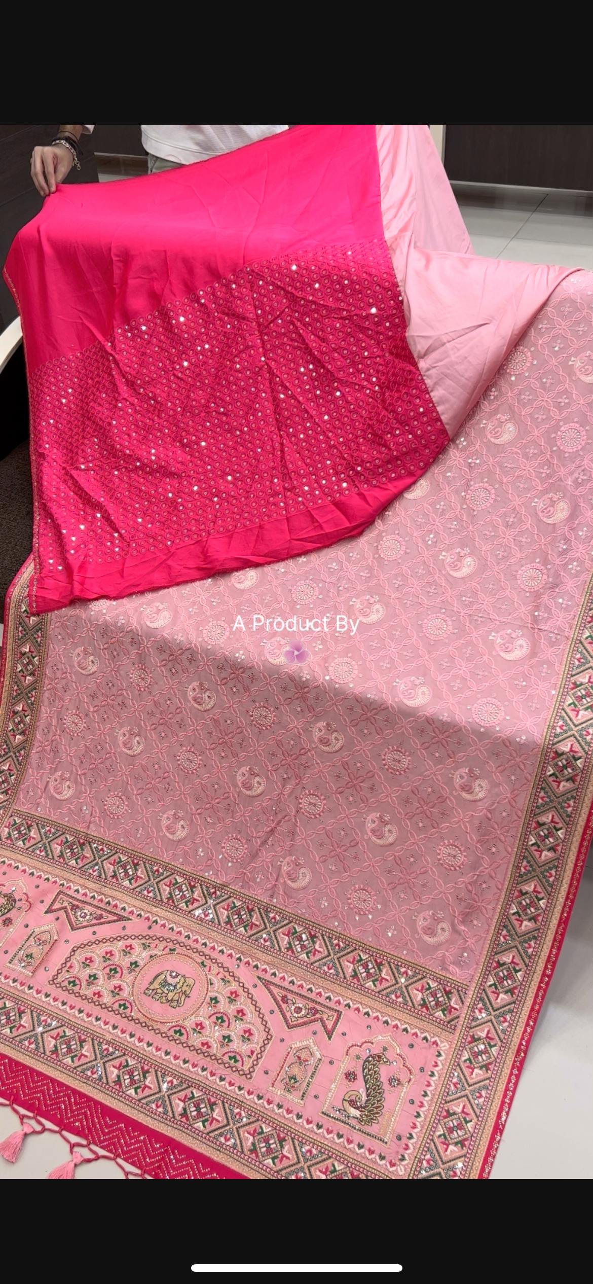 Kutchi X Thread Work Sarees with Heavy Blouse