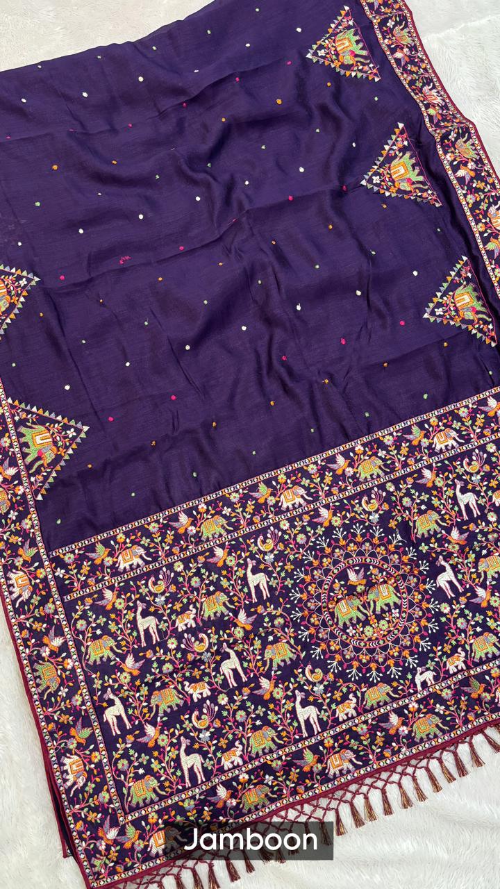 Kutchi Embroidery Classic Saree