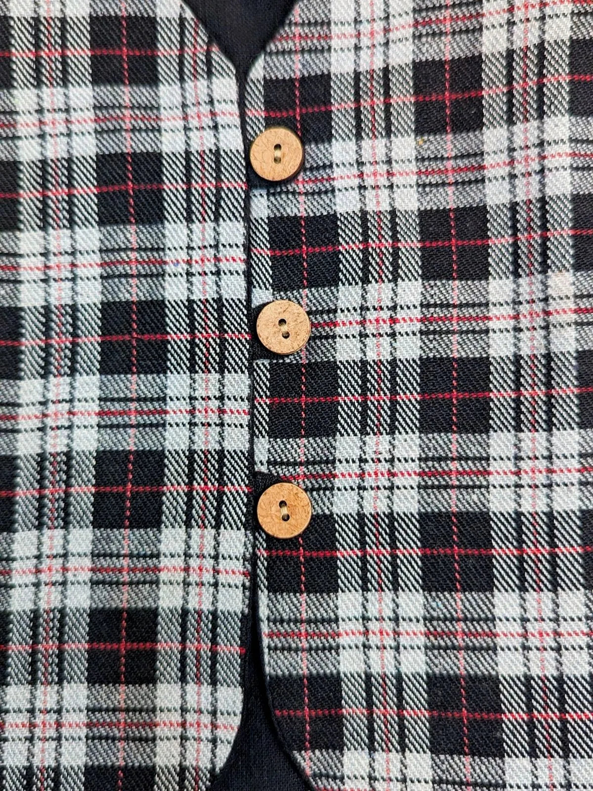 Halemons Baby Boy Fleece Sleeveless Mini Jacket Checks-Grey