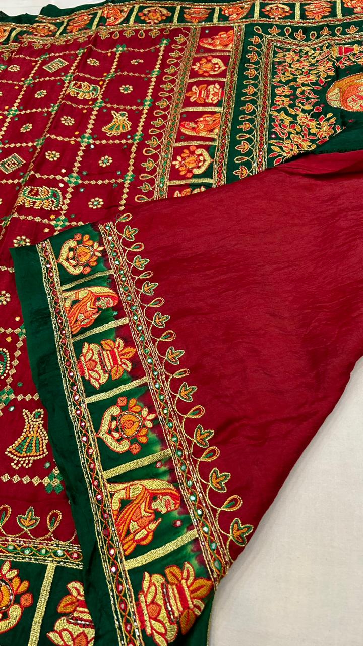 Designer Patli Palav Gaji Silk Gharchola