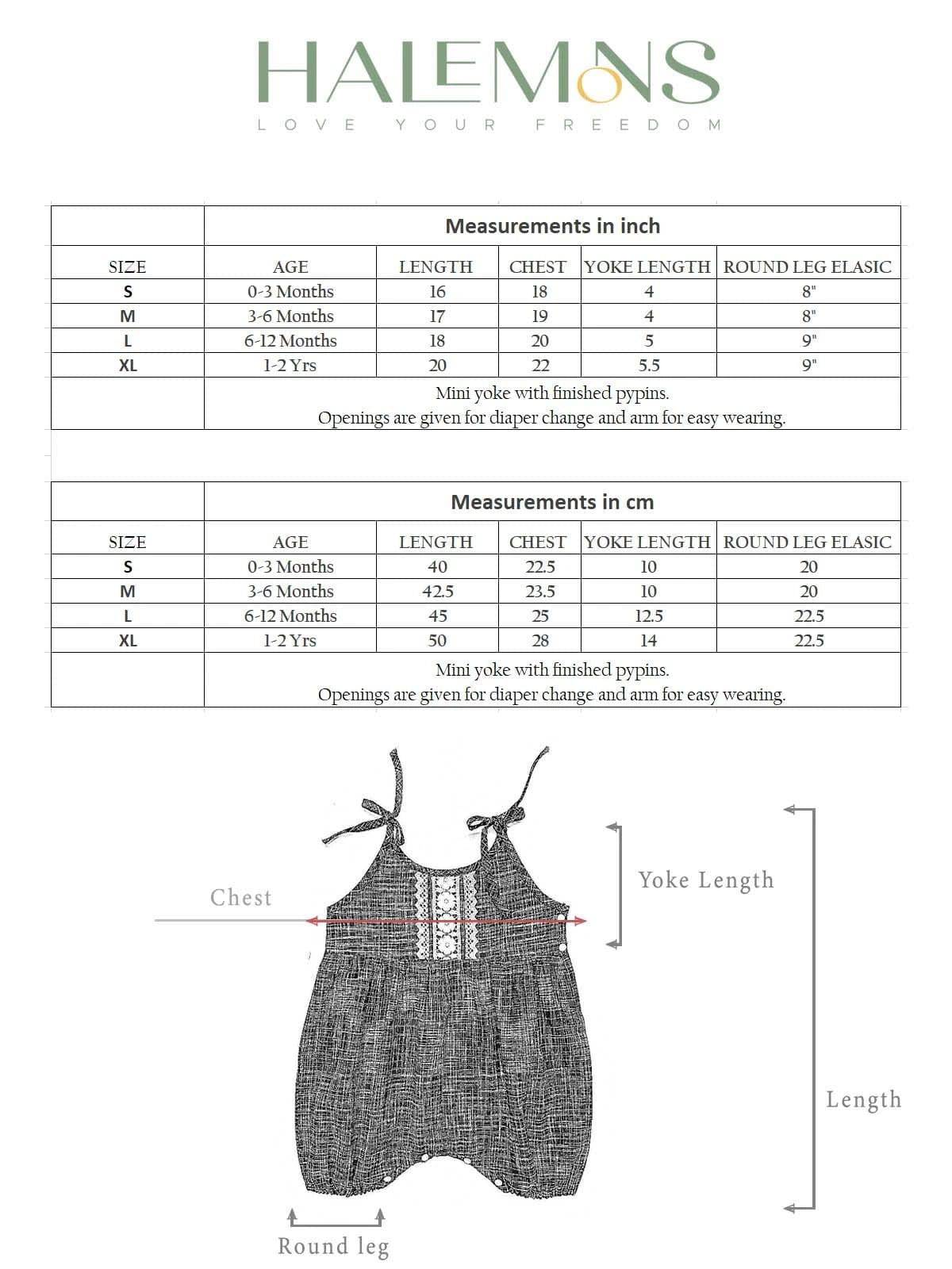 Halemons Grey Slub Cotton Romper - All Season Comfort - Narrow Strings - Grey