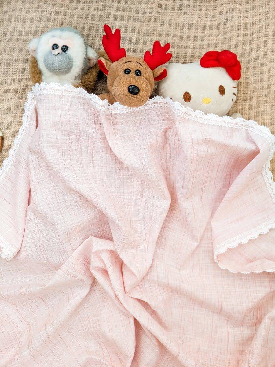 100% Organic Peach Cotton Wrap Newborn Baby Blanket