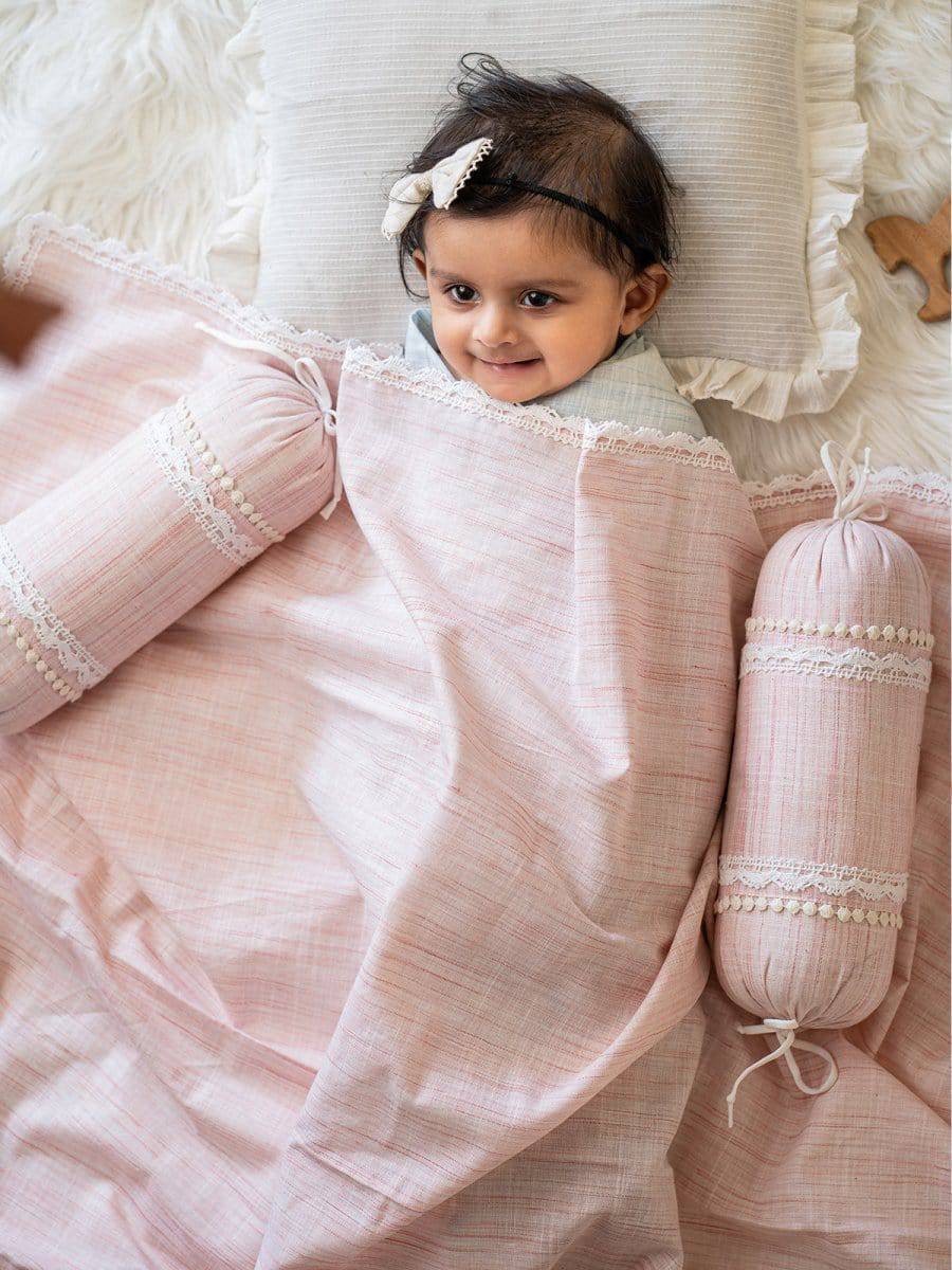 100% Organic Peach Cotton Wrap Newborn Baby Blanket