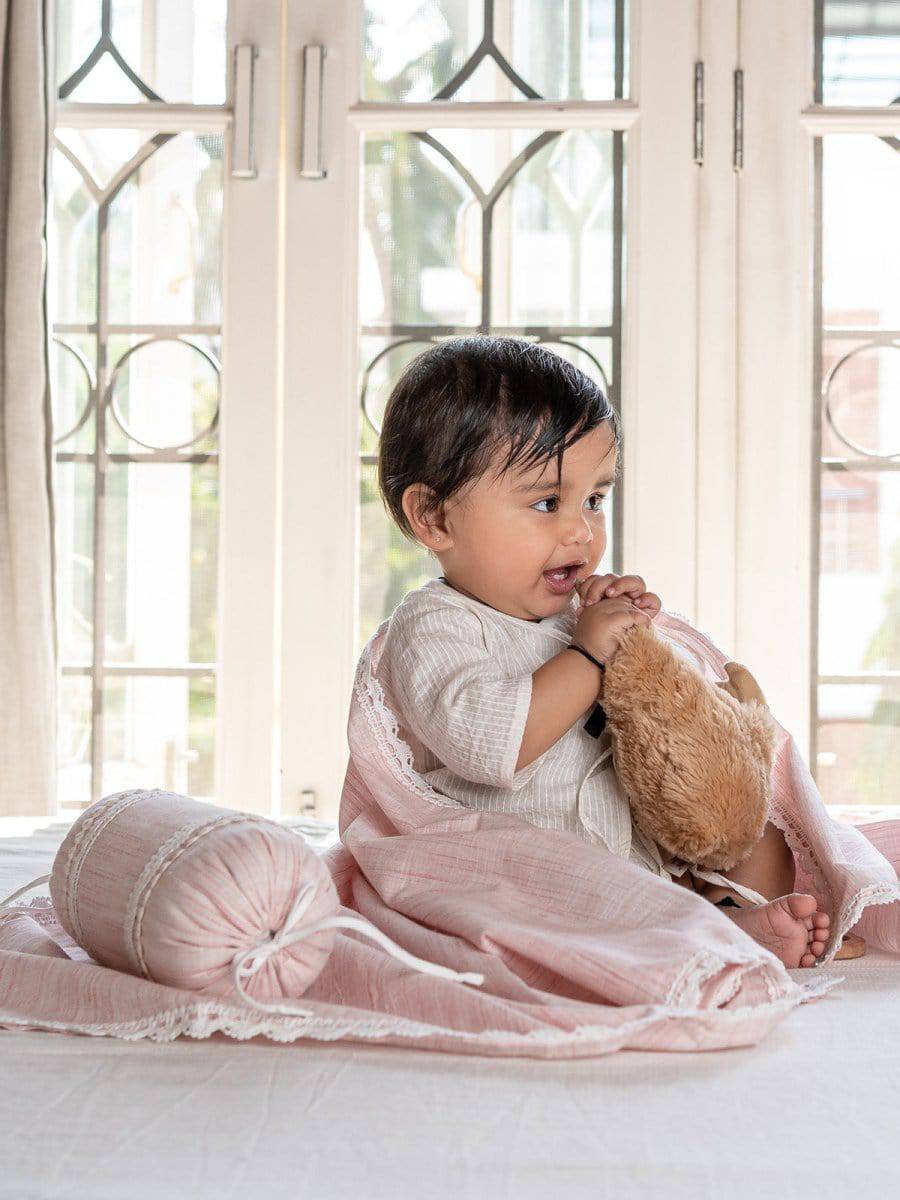 100% Organic Peach Cotton Wrap Newborn Baby Blanket