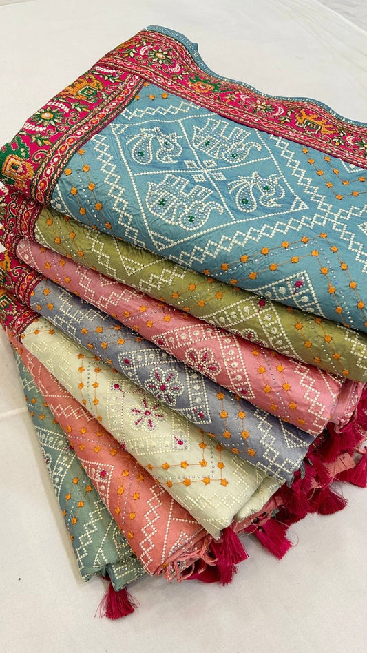 Lakhnavi Work Patola Saree