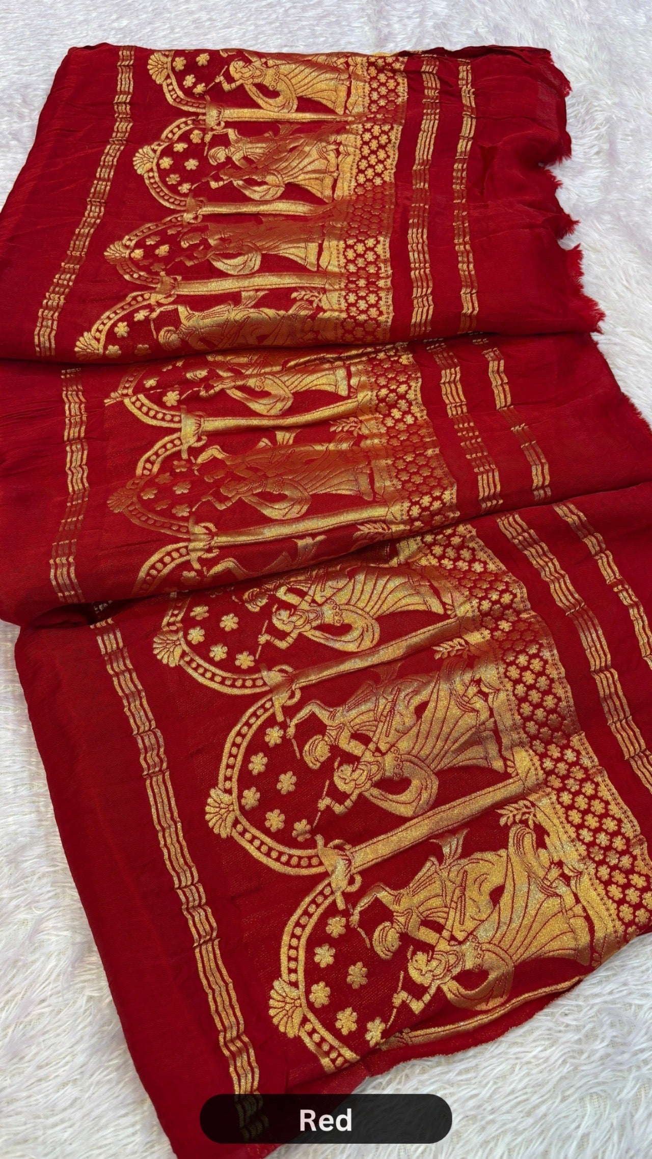 Plain Model Silk Saree (Never a Old Fashion) Red