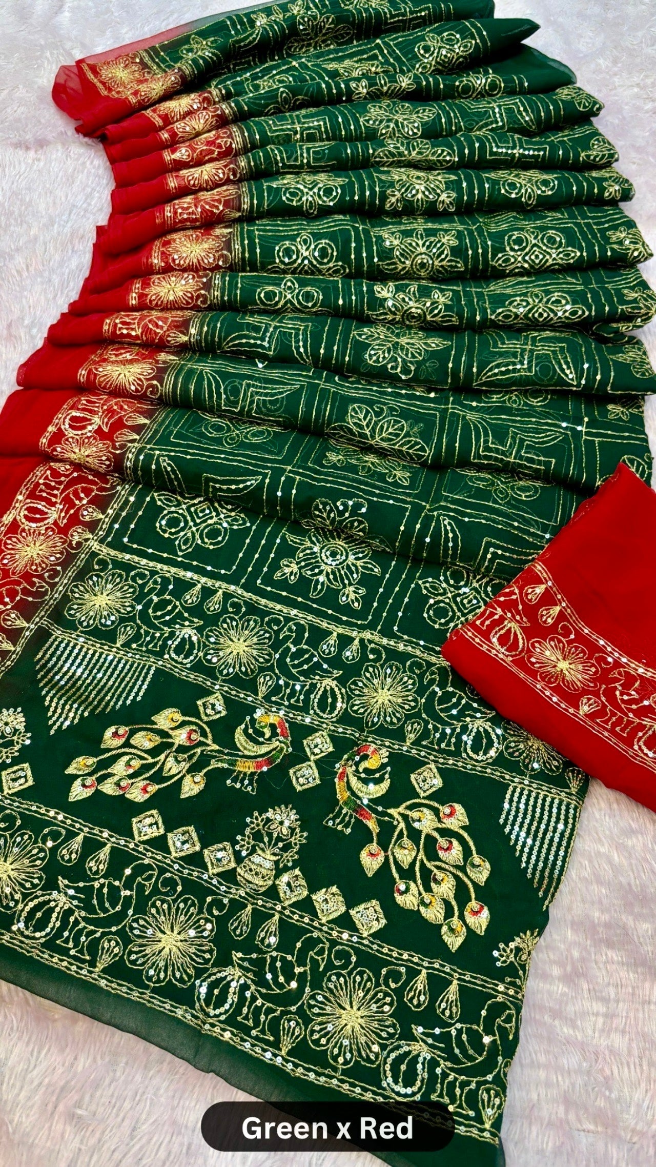 Swastik Heritage Gharchola Saree with Sequence Work