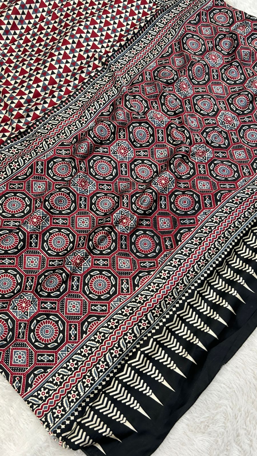 Summer Special Ajrakh Collection Saree (107)