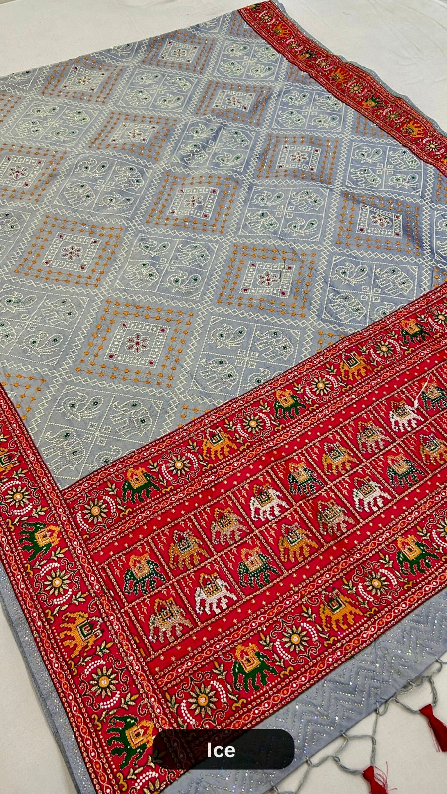 Lakhnavi Work Patola Saree