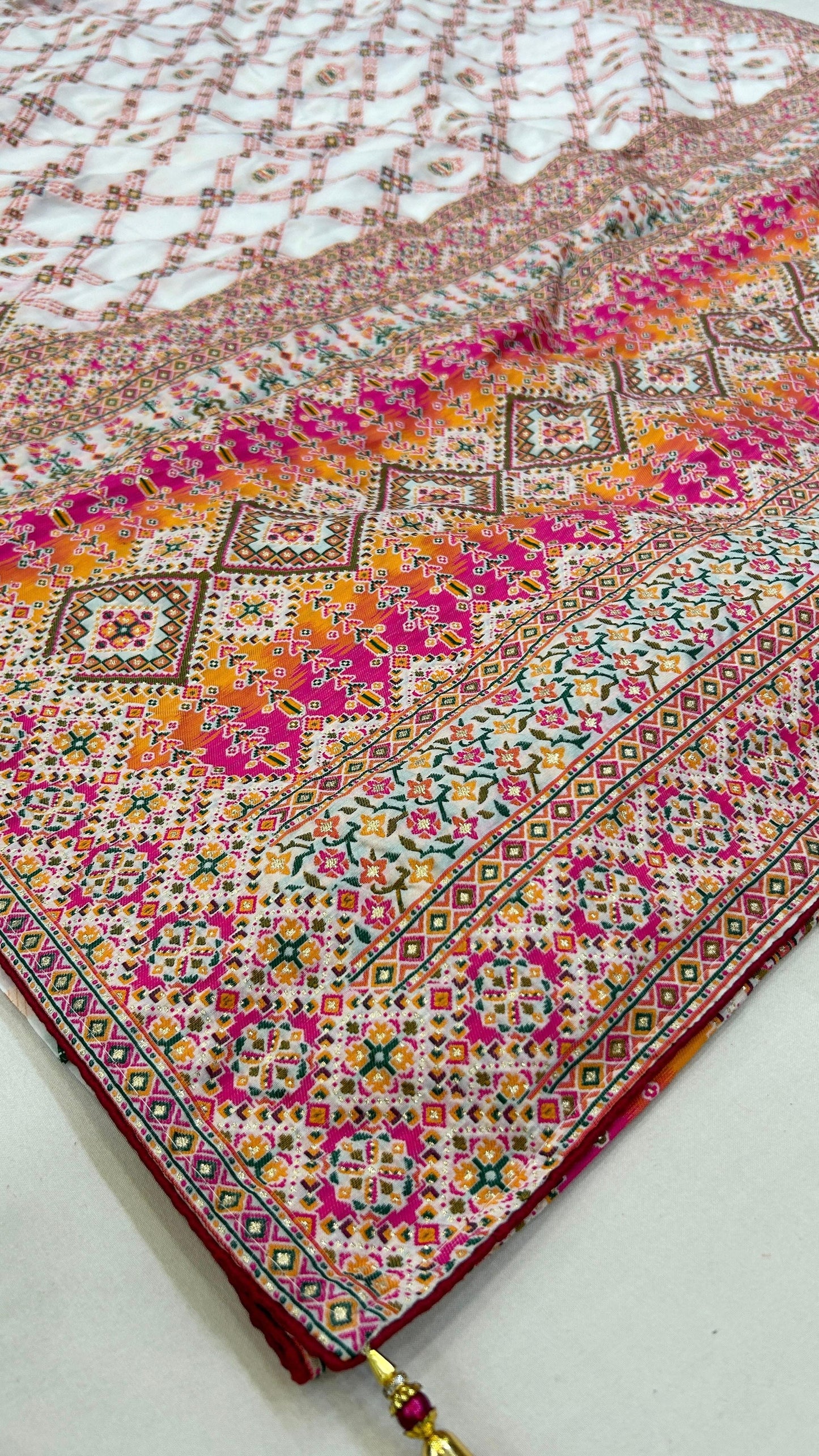 Rajwadi Pashmina Patola Silk Saree