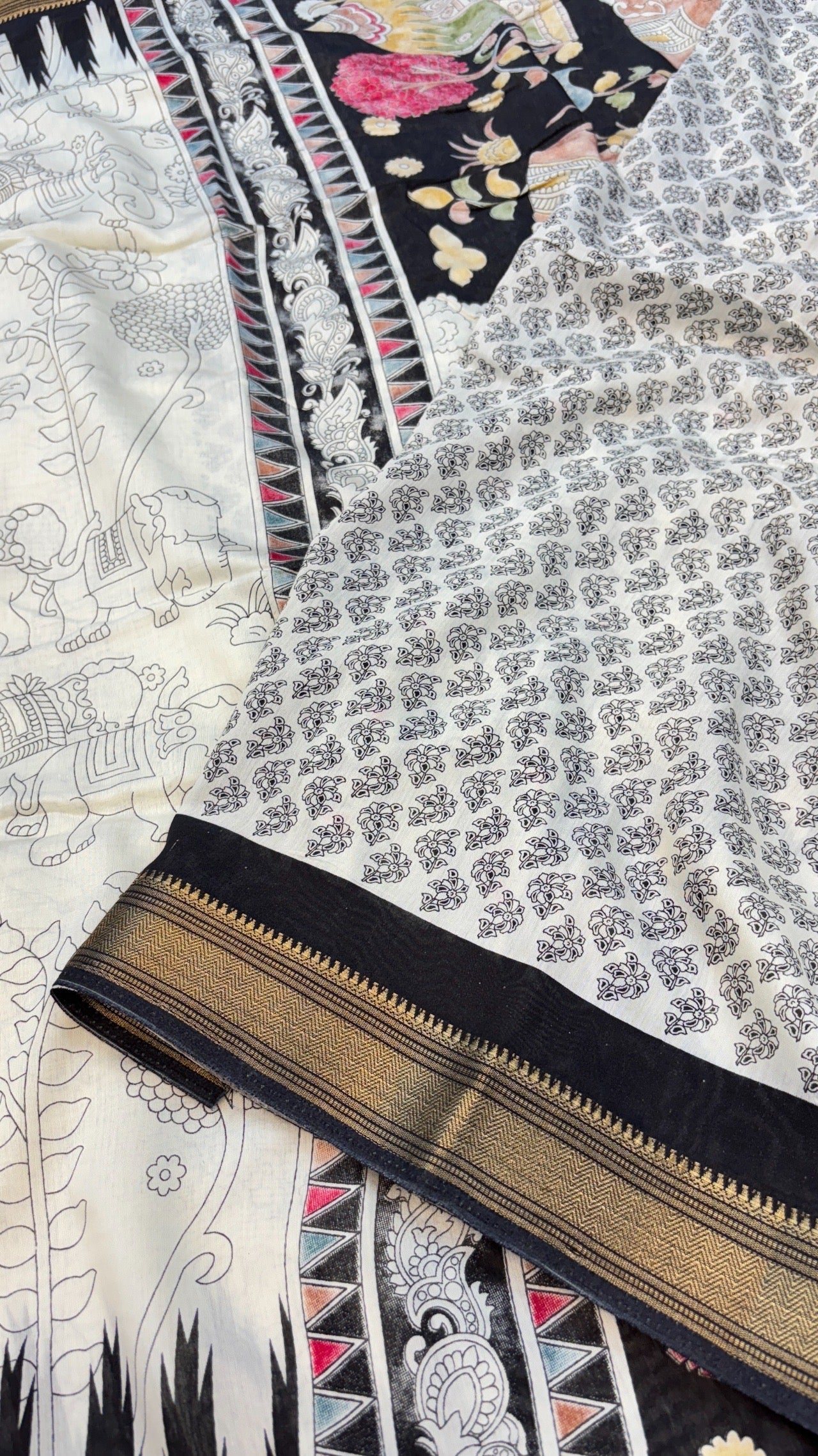 Elephant Trails, Morden Cotten Silk Saree