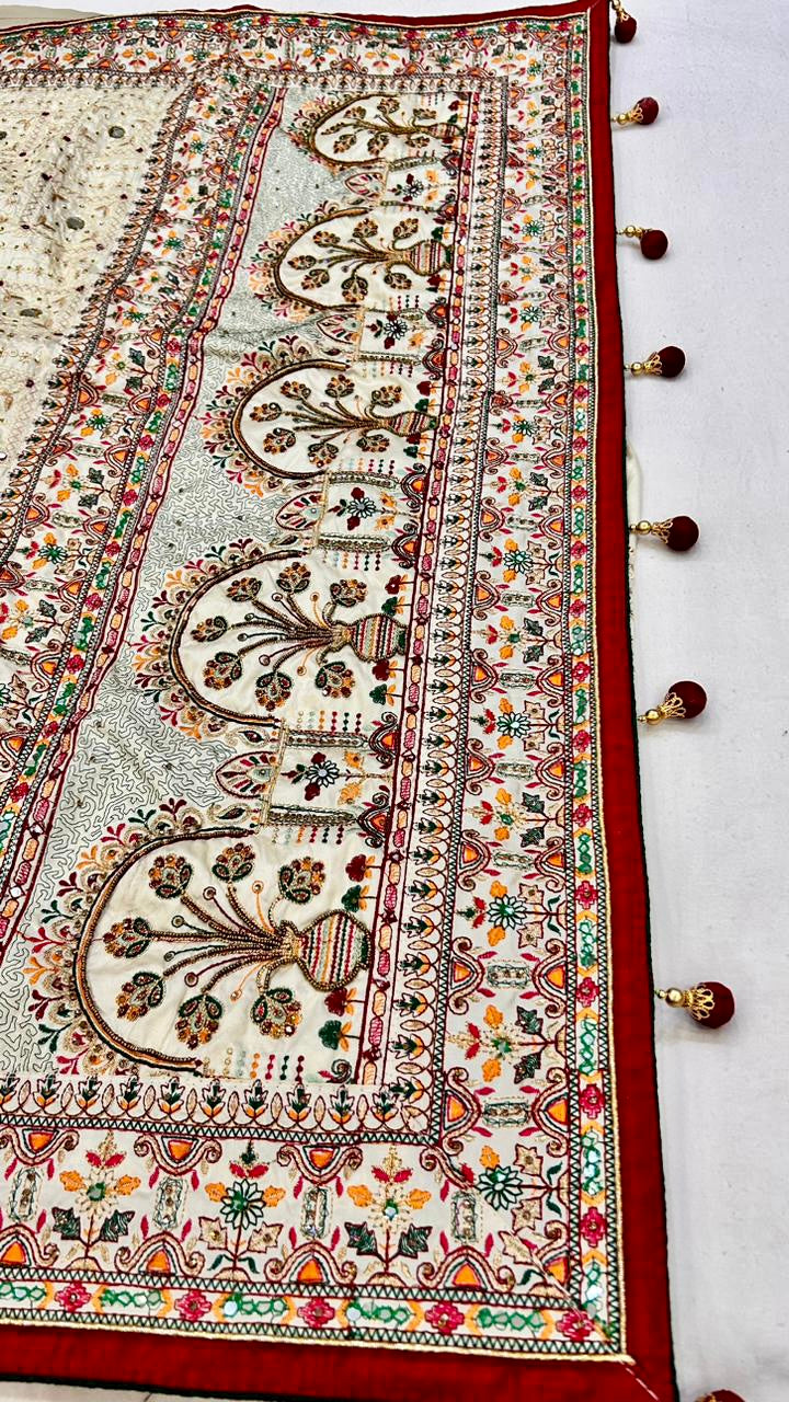 Royal Mirror Work Saree