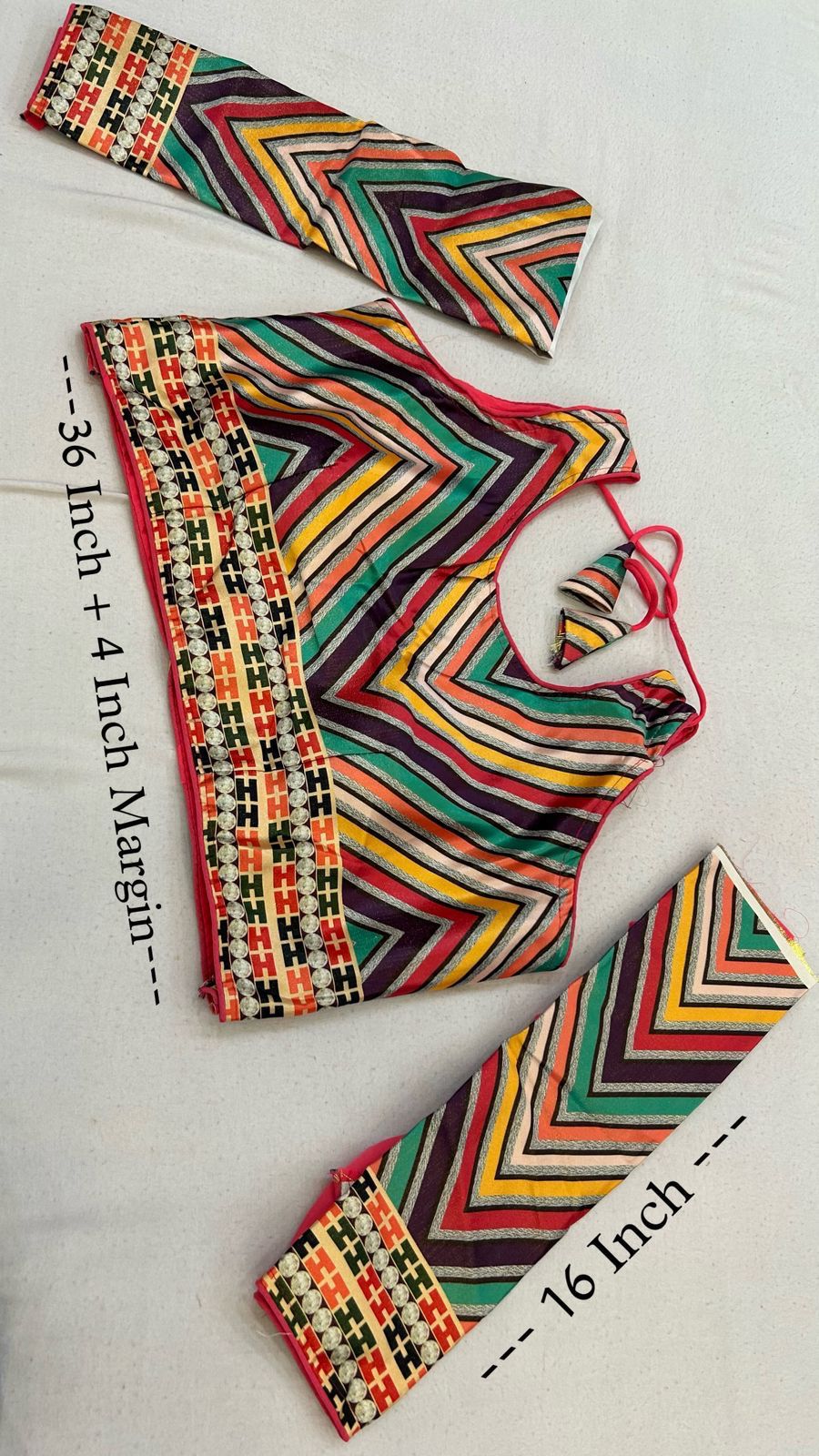 Multi Stripe 7 Meter Flair Lehanga Choli