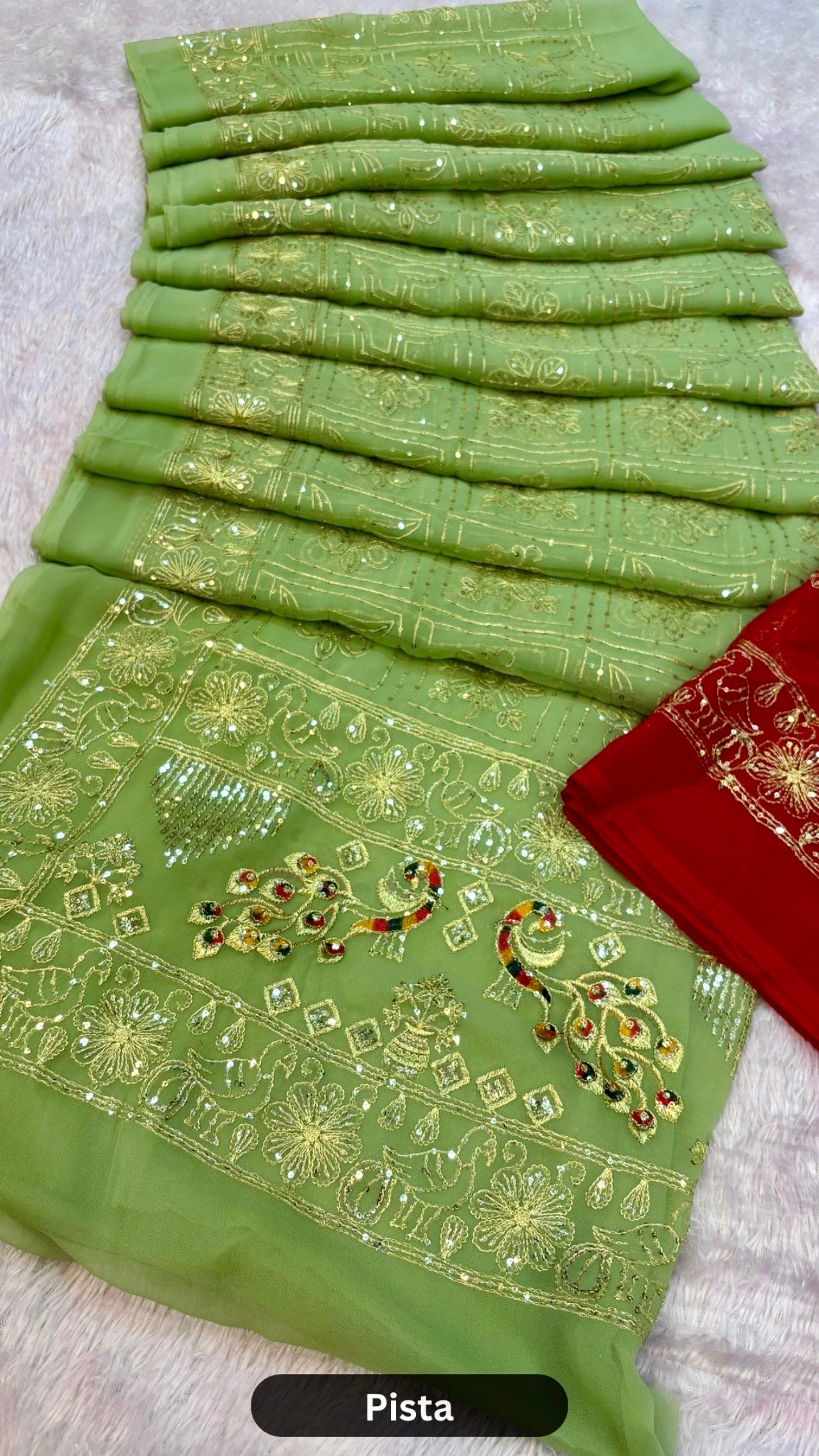 Swastik Heritage Gharchola Saree with Sequence Work