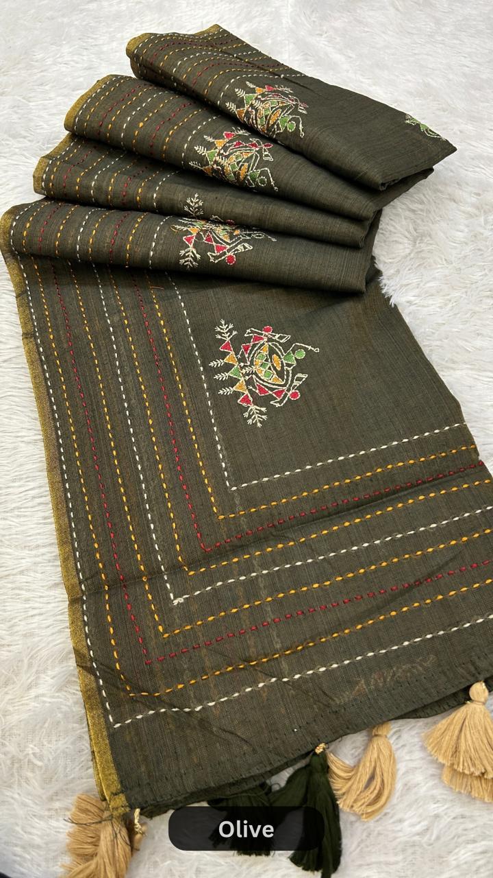 Corporate Wear Katha Saree