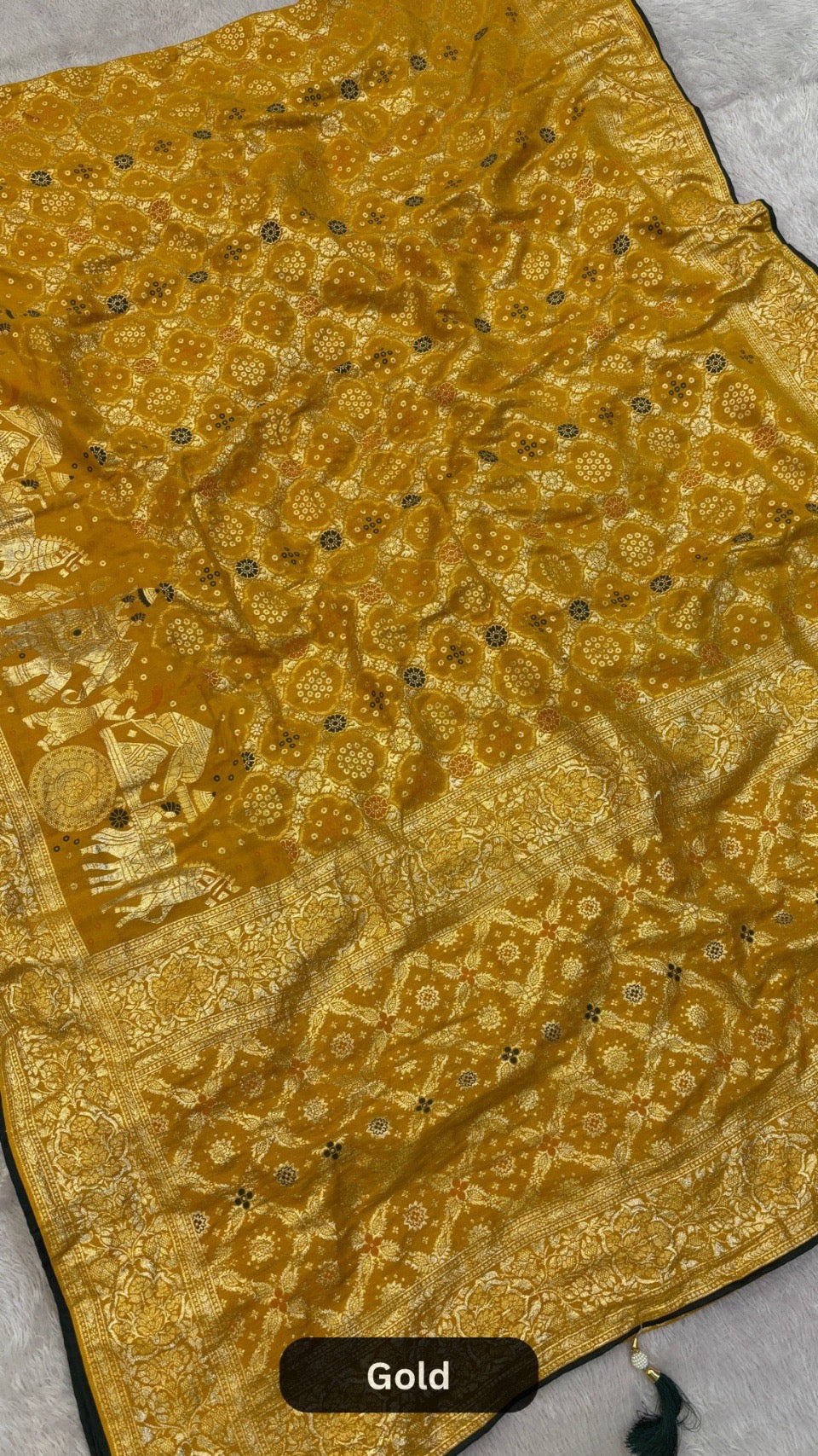 Dola Silk Gharchola Saree with Heavy Blouse