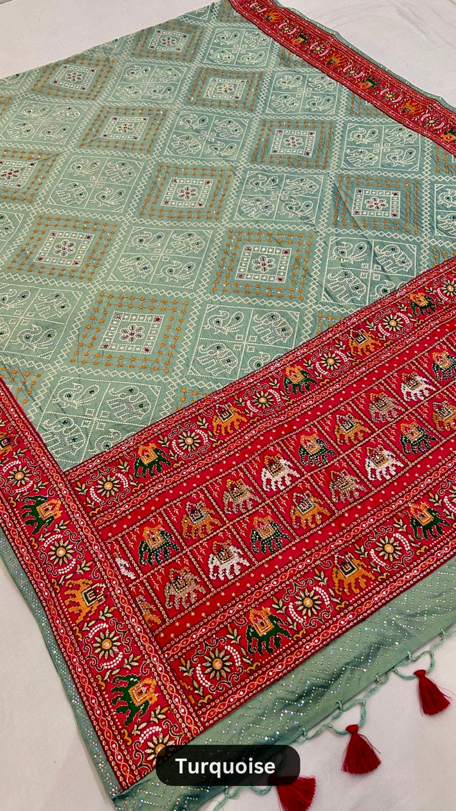 Lakhnavi Work Patola Saree