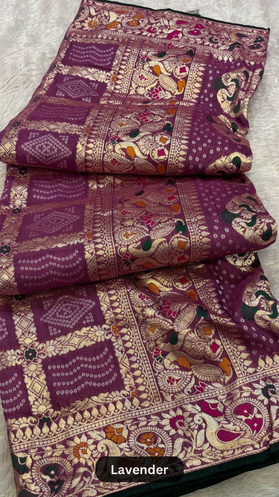 Gharchola Weaving Dola Silk Saree with Heavy Blouse