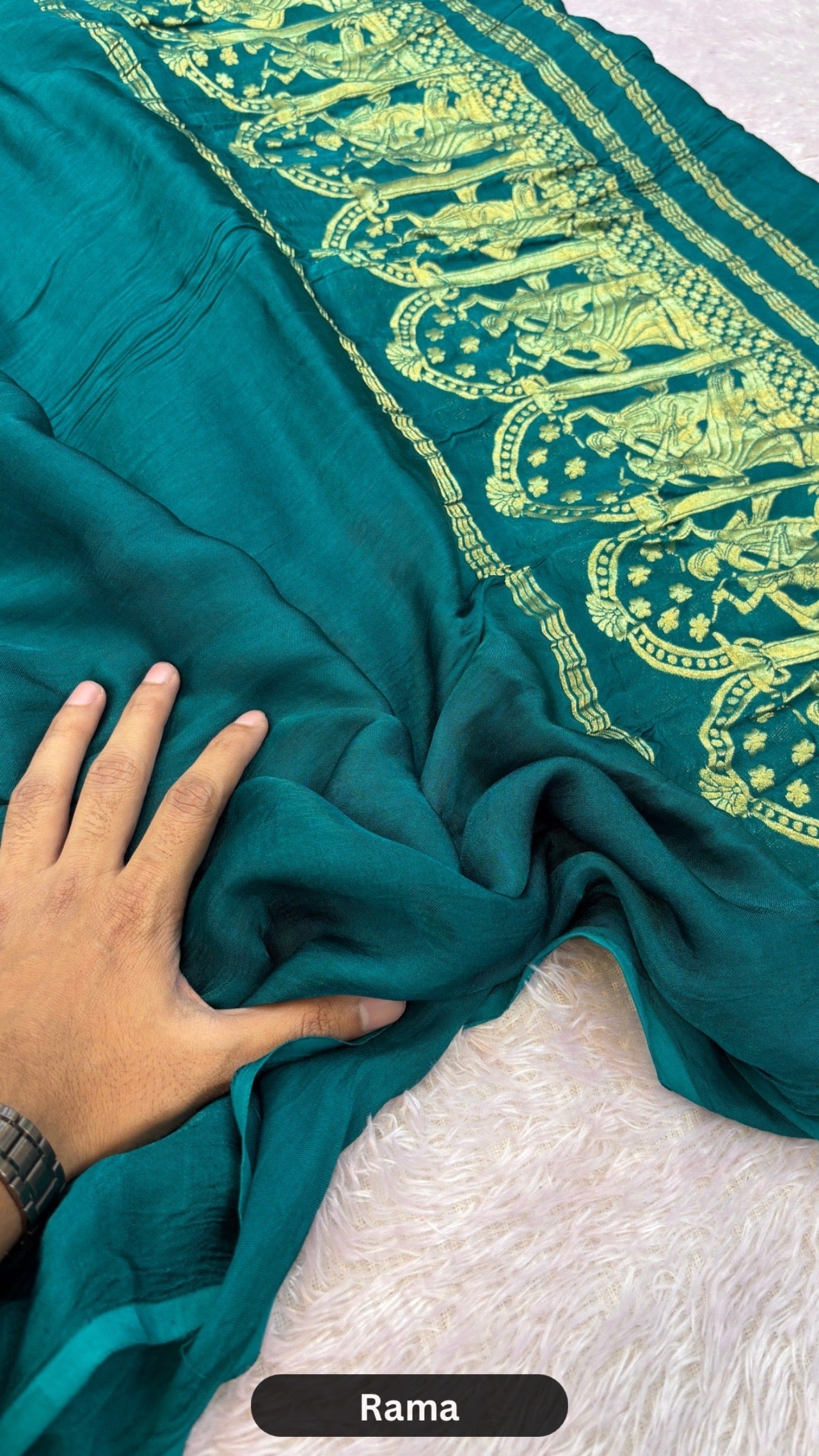 Plain Model Silk Saree (Never a Old Fashion) Rama