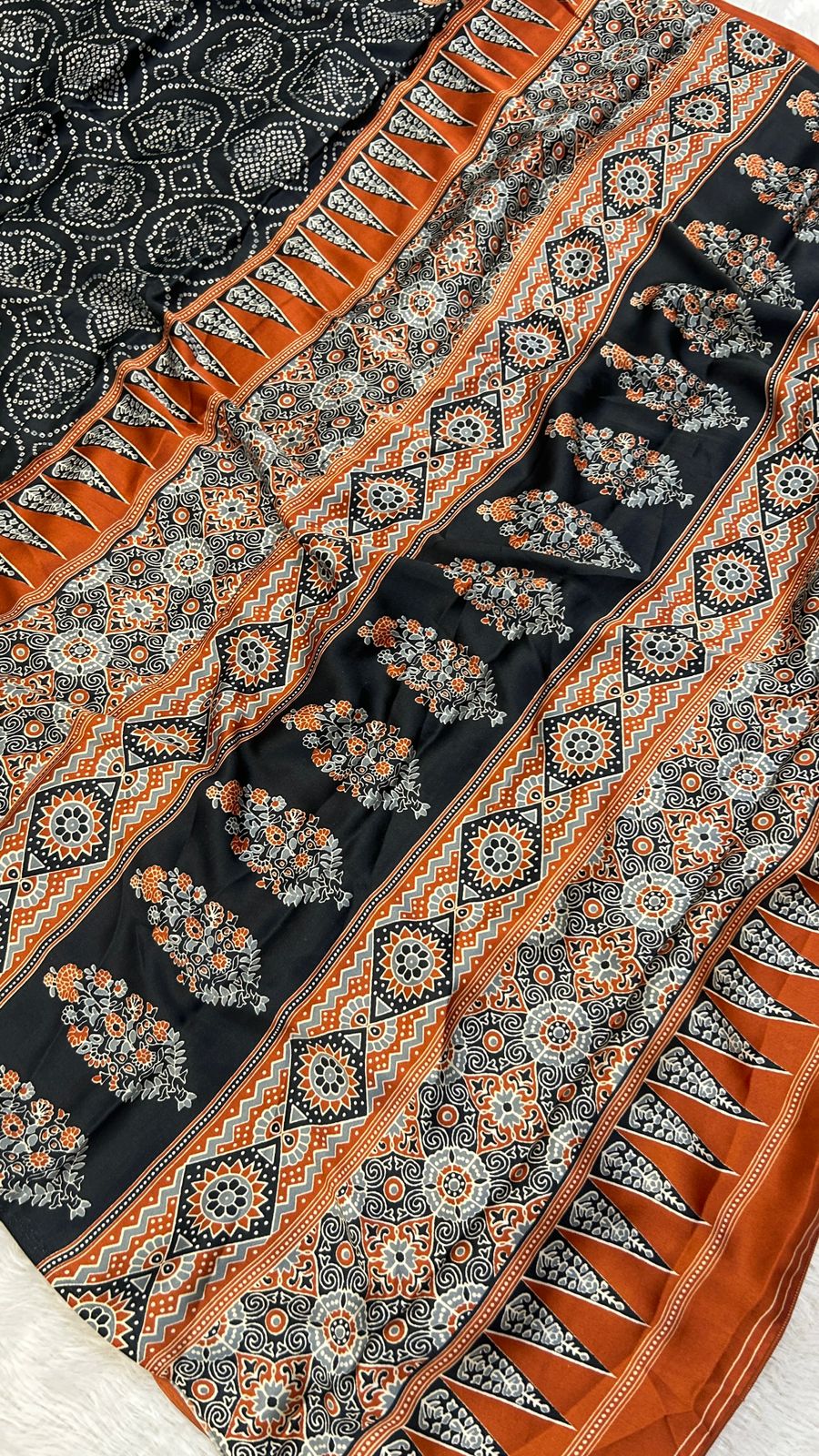 Summer Special Ajrakh Collection Saree (101)