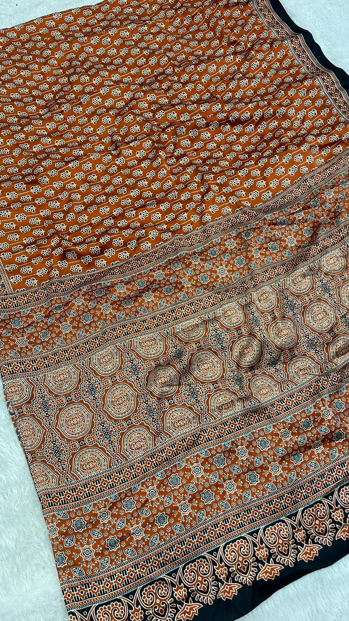 Summer Special Ajrakh Collection Saree (102)