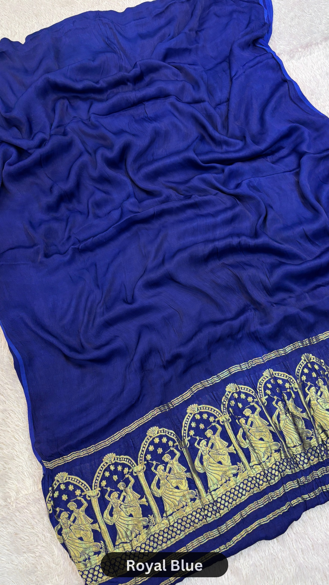 Plain Model Silk Saree (Never a Old Fashion) Royal Blue