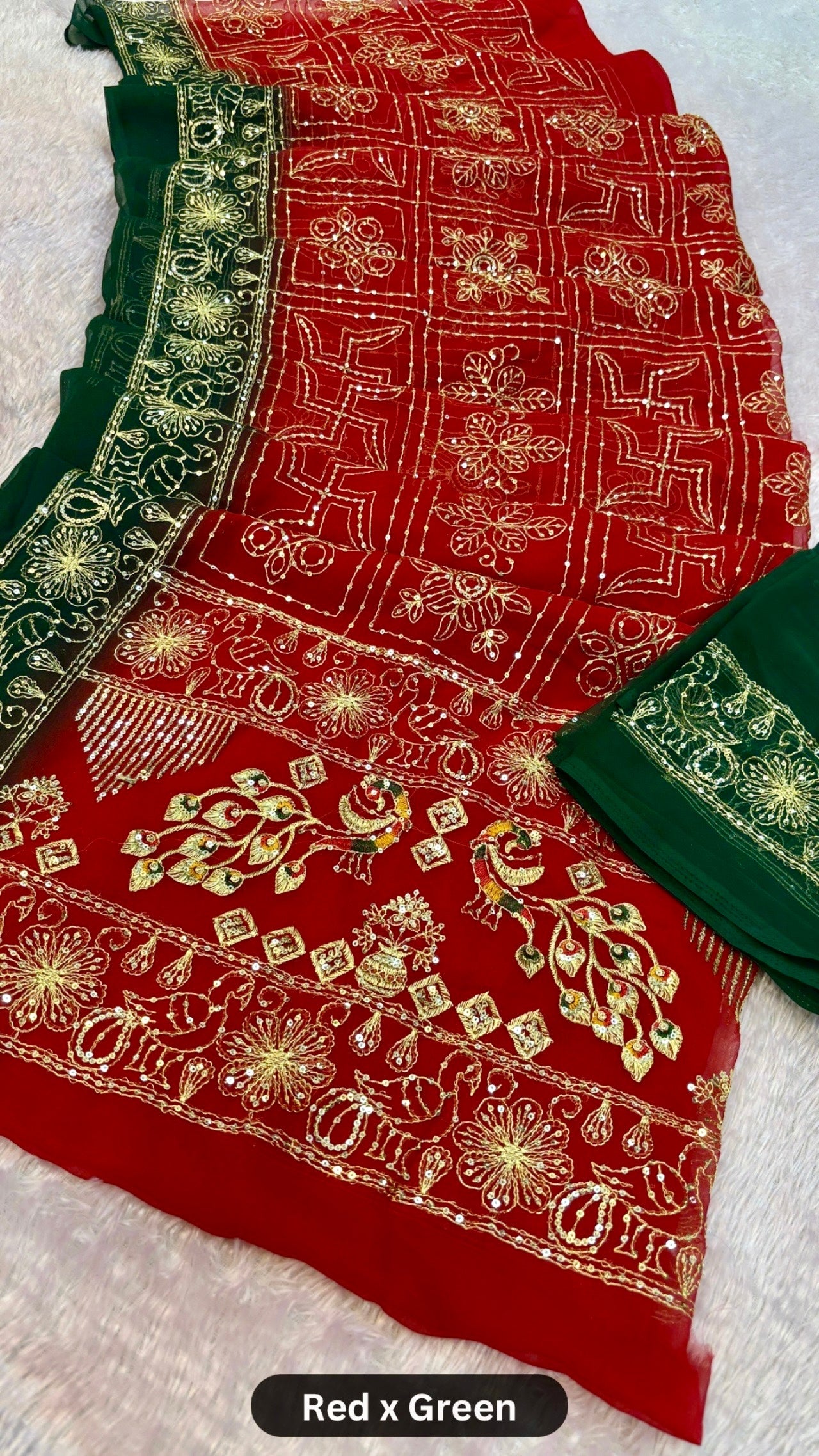 Swastik Heritage Gharchola Saree with Sequence Work