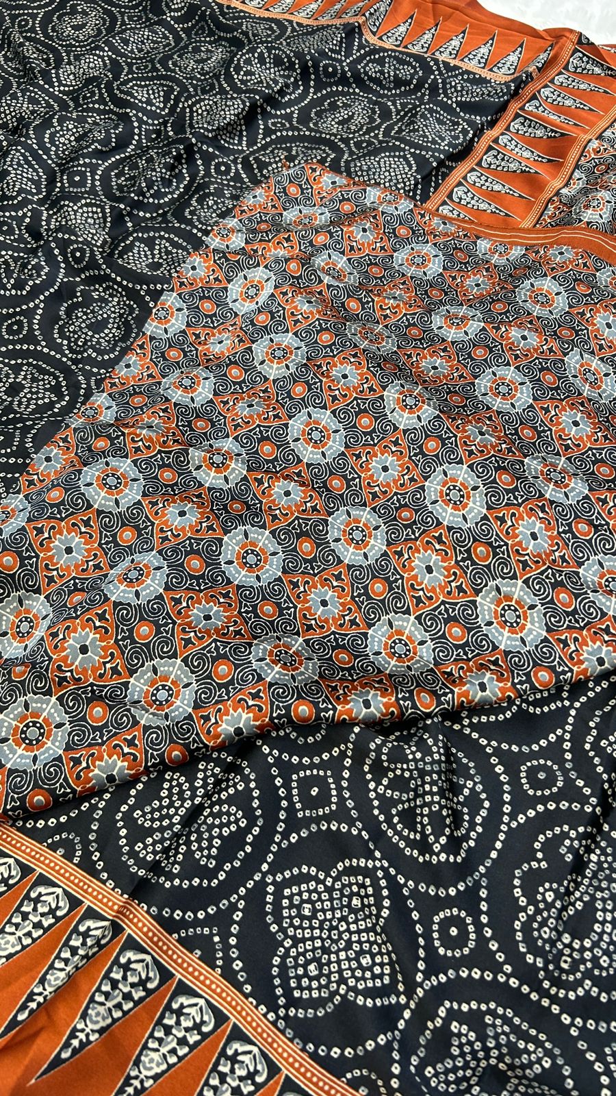 Summer Special Ajrakh Collection Saree (101)