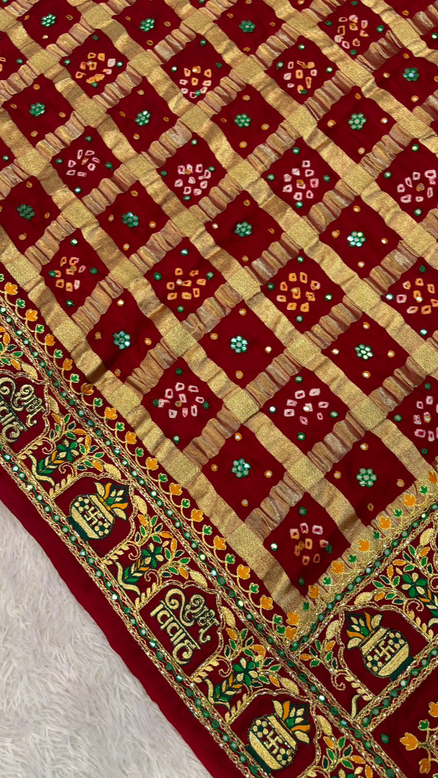 Traditional Gharchola Saree (860 Maroon)