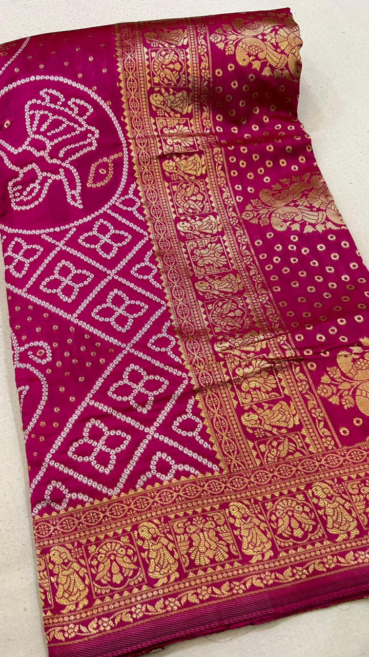 Lakhanavi Bandhani Saree