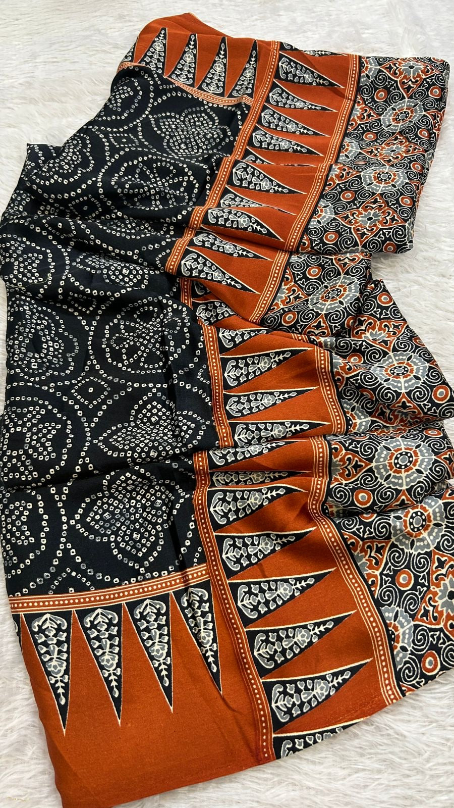 Summer Special Ajrakh Collection Saree (101)