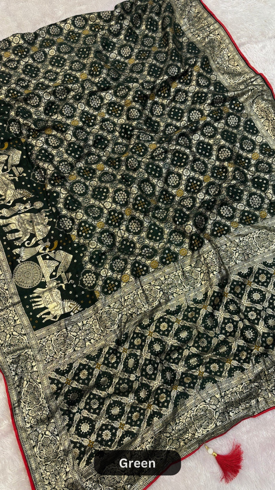 Dola Silk Gharchola Saree with Heavy Blouse