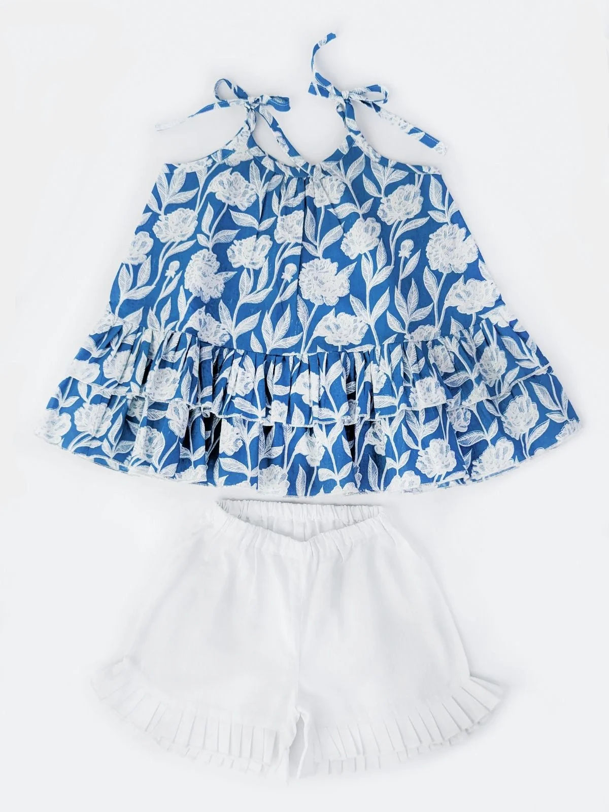 Daisy Royal Blue Ruffled Co-ord Set