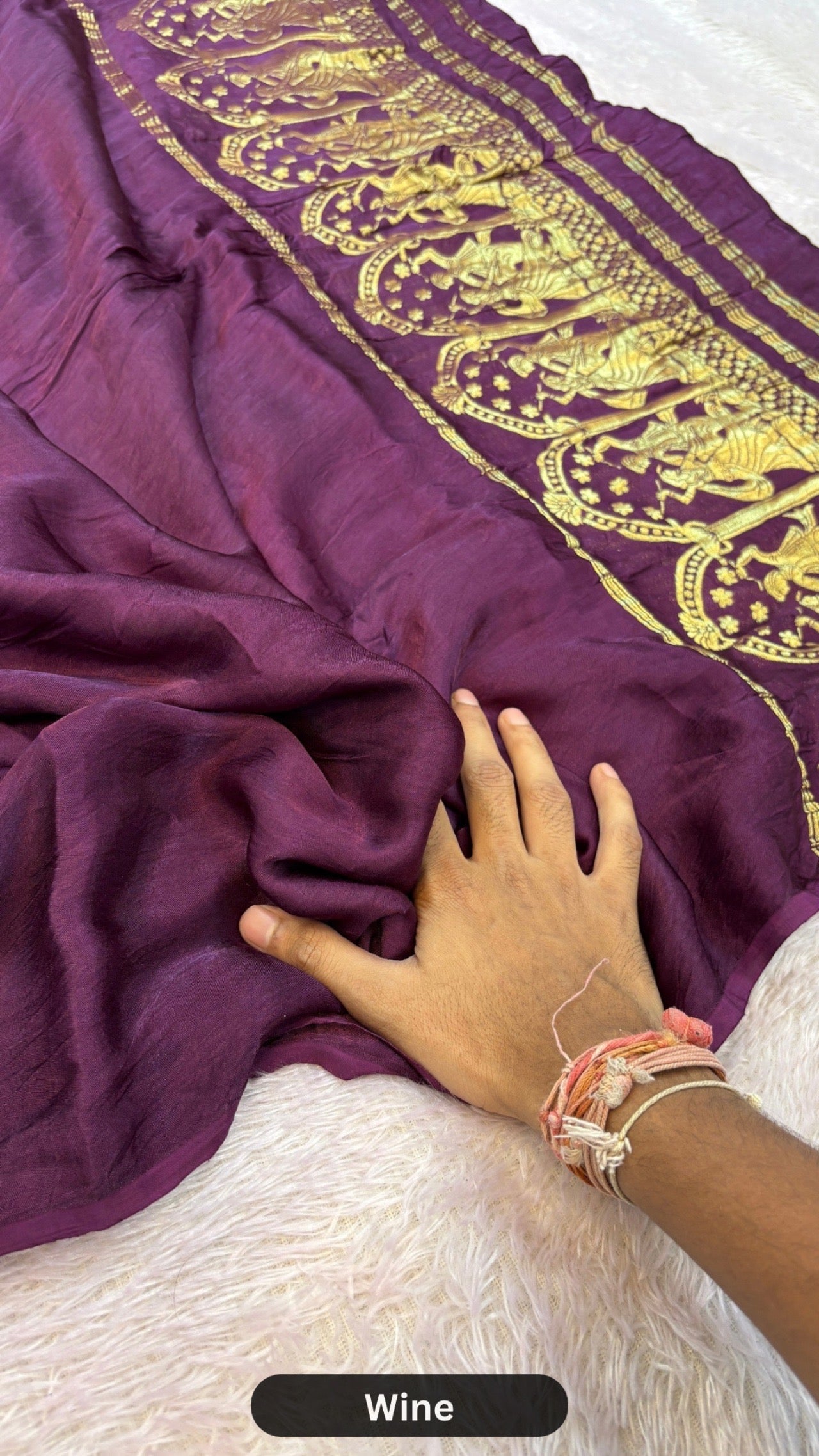 Plain Model Silk Saree (Never a Old Fashion) Wine