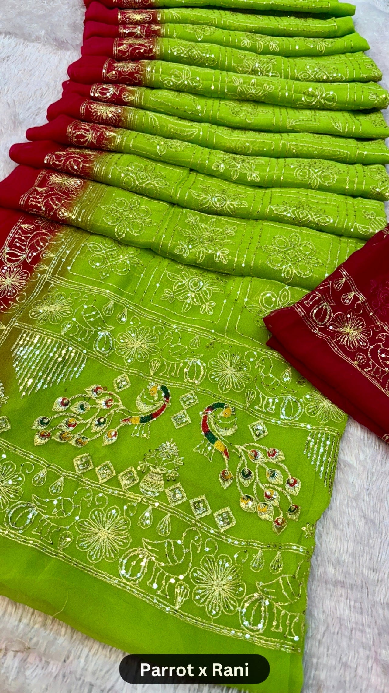 Swastik Heritage Gharchola Saree with Sequence Work